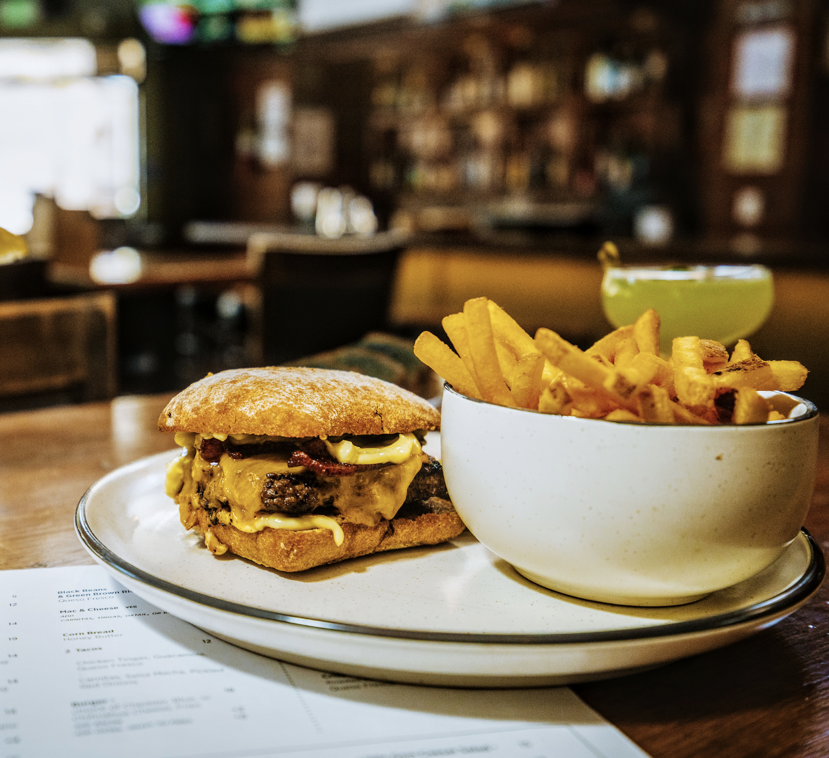 burger and fries