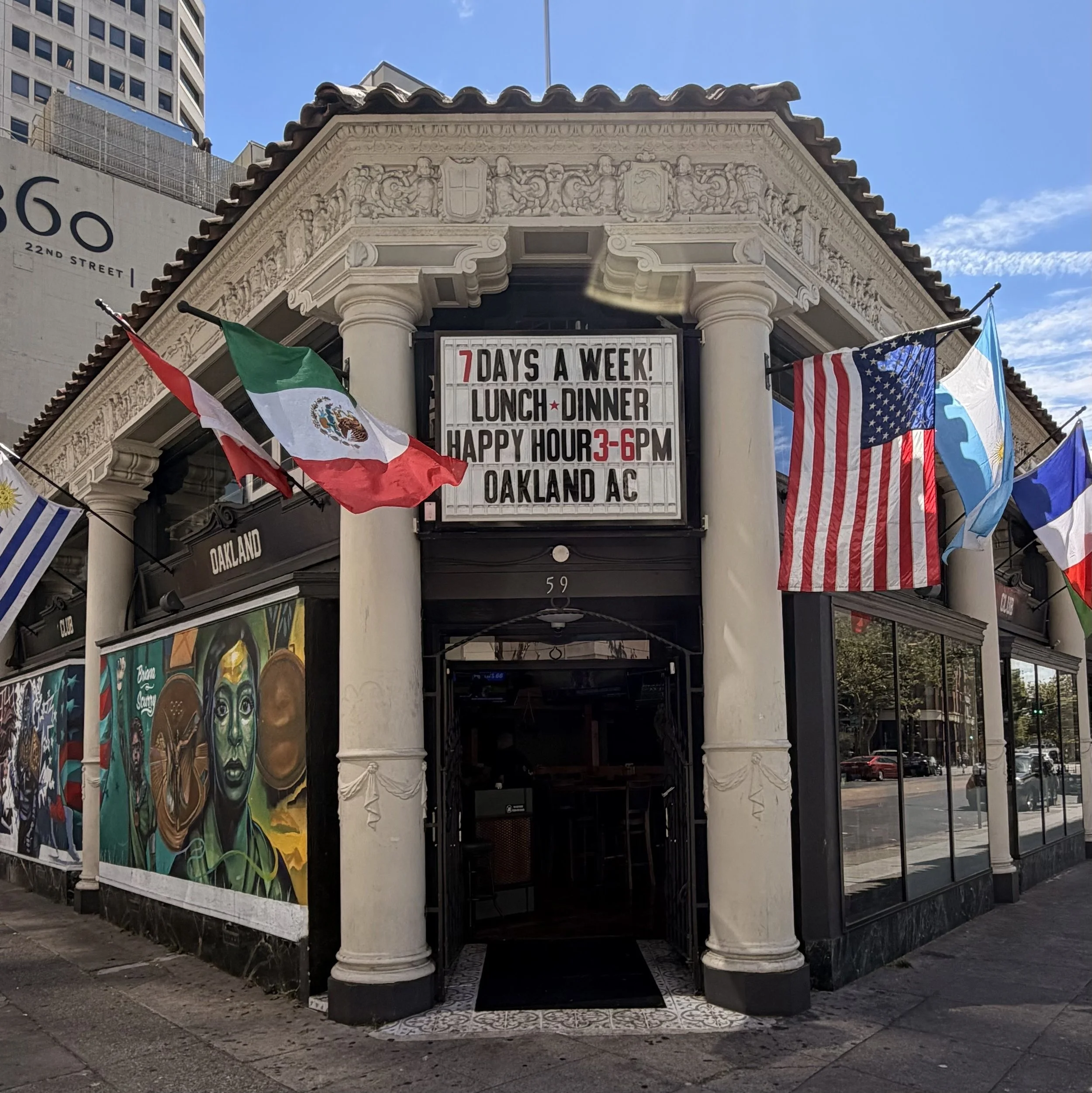 marquee above the door for Oakland Athletic Club