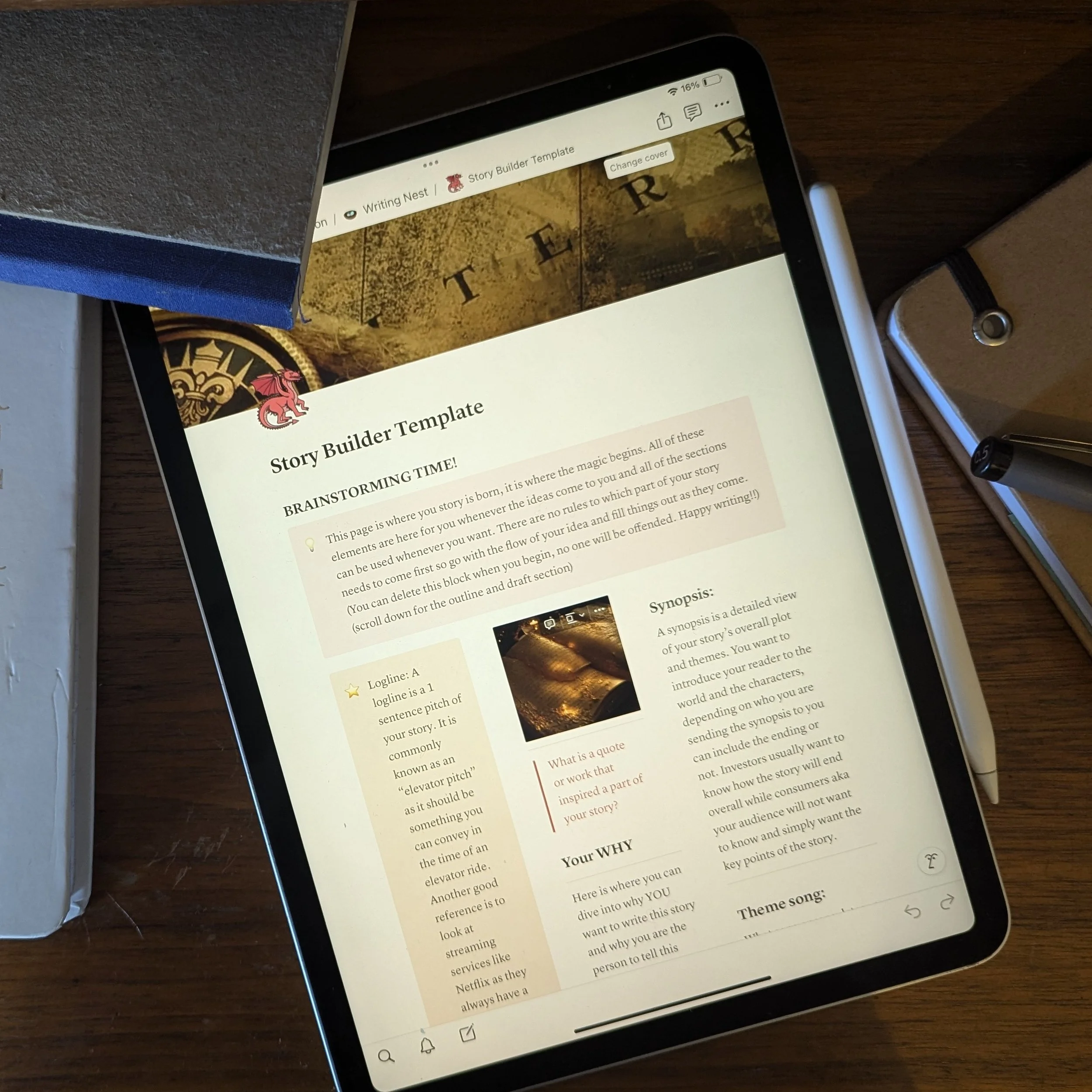 Story builder notion template