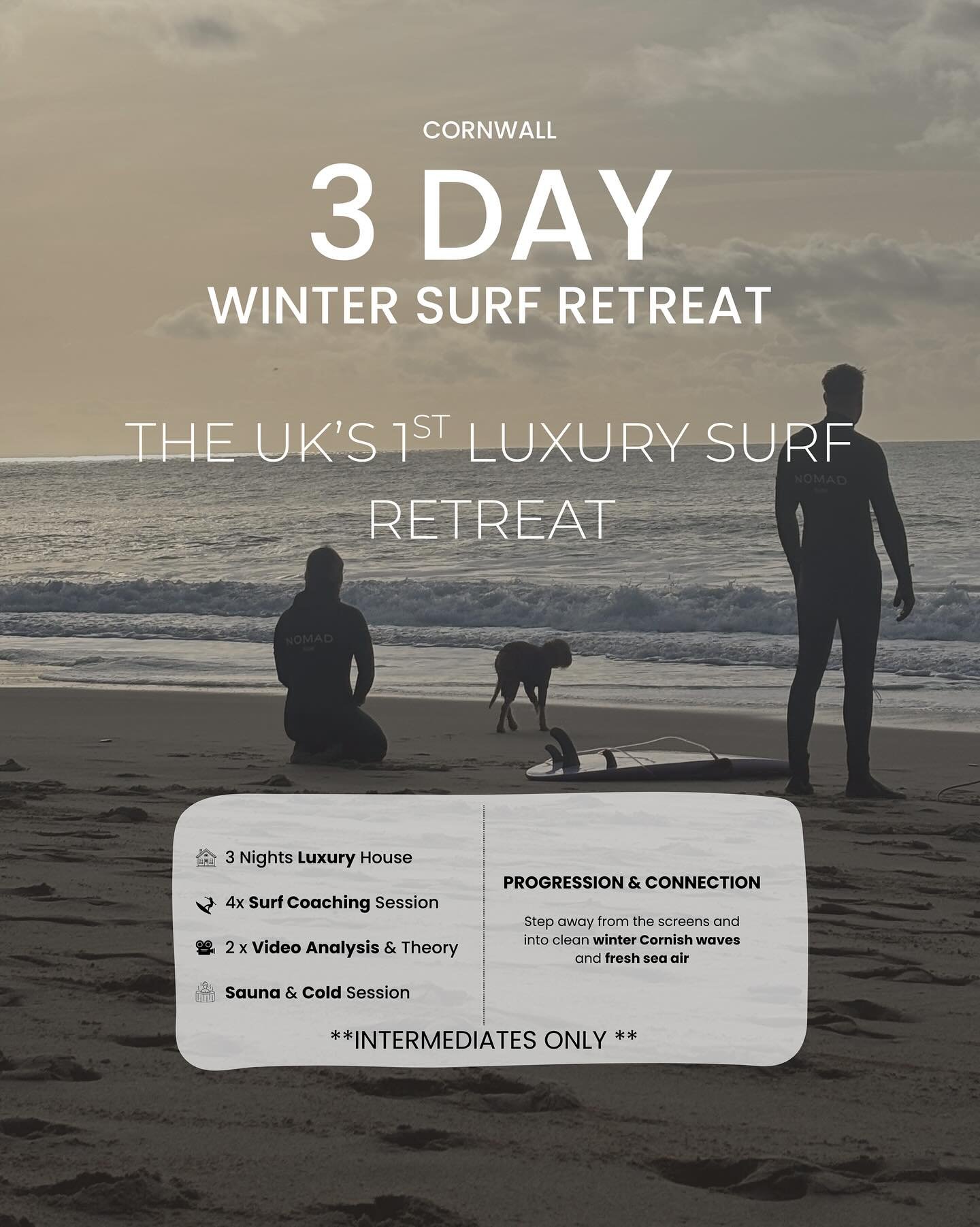 Making winter surfing easy! 

Our 3 day surf retreat here in Cornwall. A mix of surfing, hot tubs and recovery, with a touch of luxury 👀

Check the link in our bio for more info ⬇️⬇️⬇️
