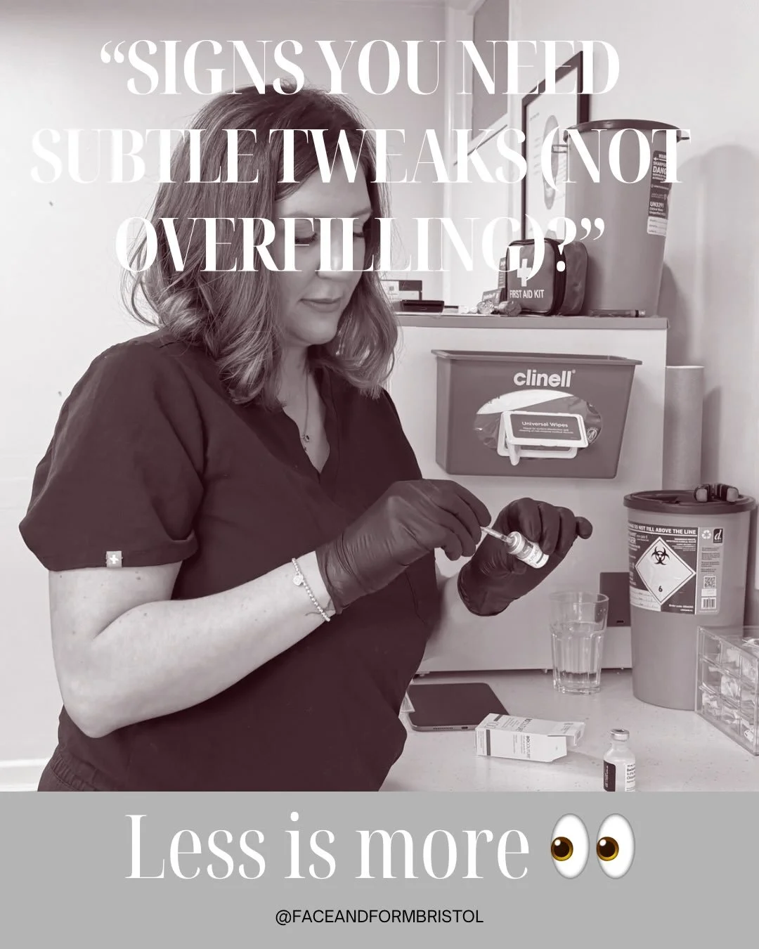 Less is more 👀

Swipe to see the signs you might need subtle tweaks&hellip; not overfilling ✨

&bull; Loss of symmetry &ndash; when things just feel slightly &ldquo;off&rdquo; 
&bull; Volume imbalance &ndash; one area drawing too much attention 
&bu