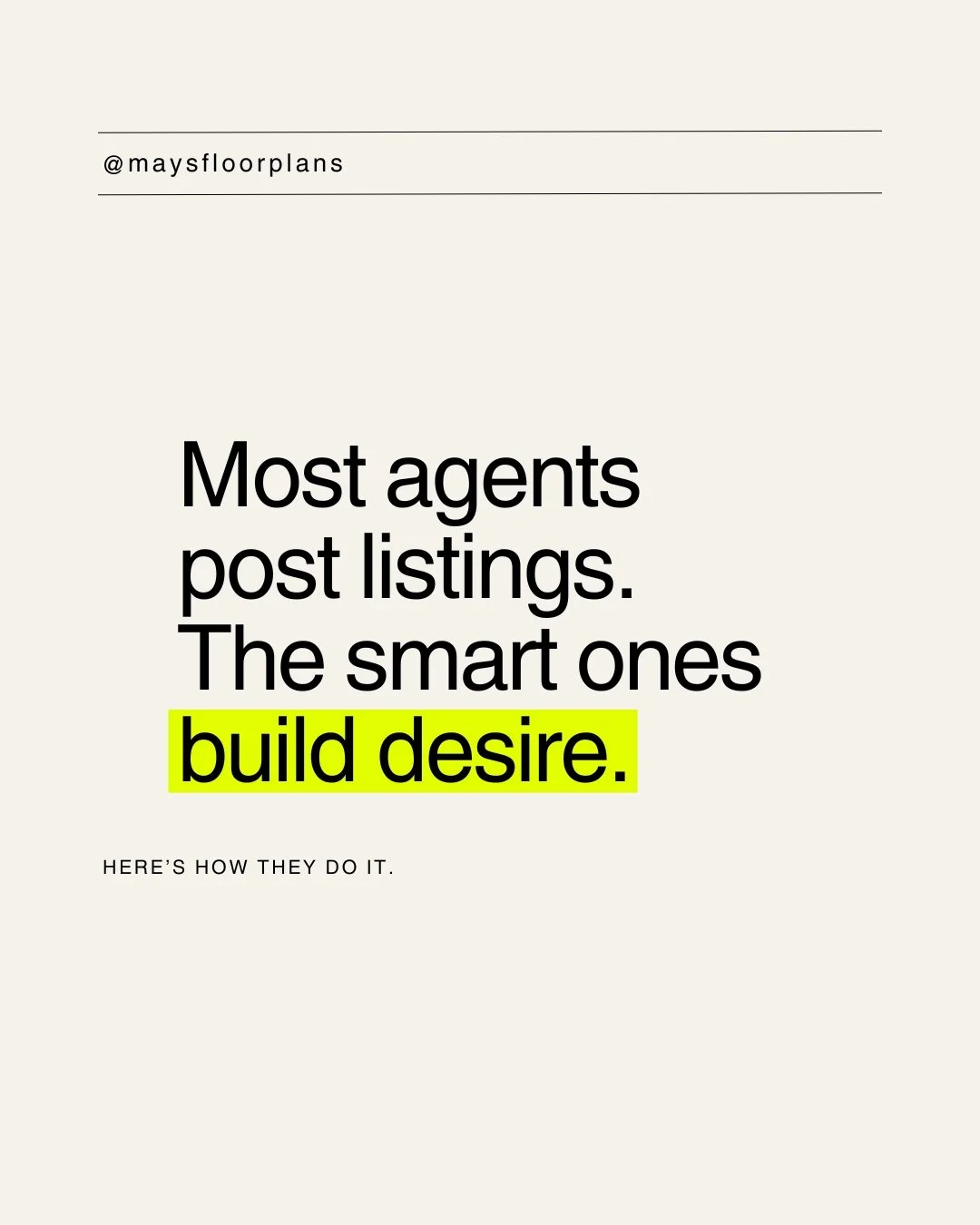 Create desire, not just listings

Luxury homes evoke emotions before the door even opens. It's the craftsmanship, the light, the lifestyle that captivates. At Mays Floorplans, we craft visuals that turn listings into dreams. 🏡

Because desire starts