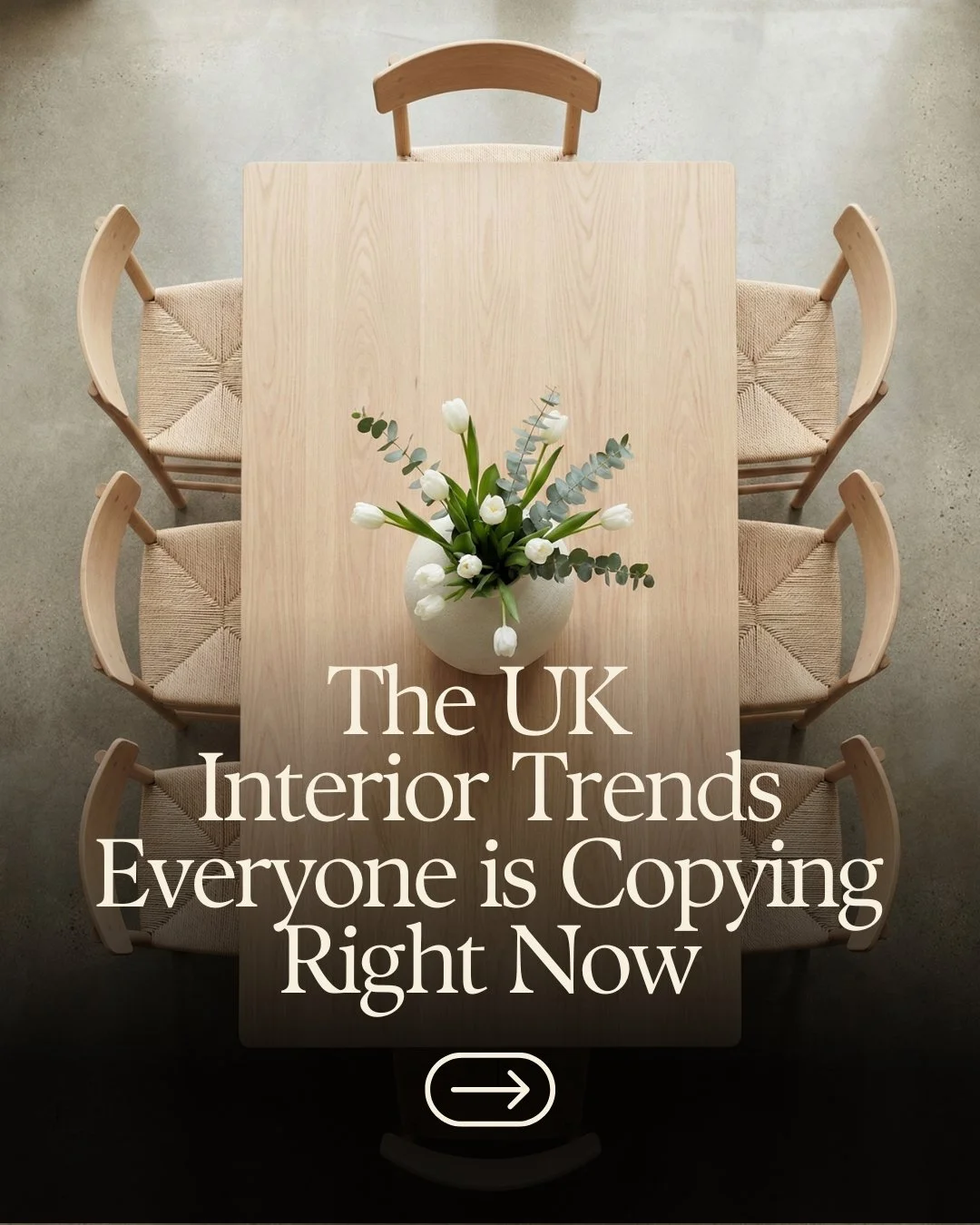 Are these trends on your radar? 👀

From sleek natural woods to minimalist floral centerpieces, UK homes are embracing timeless elegance with a modern twist. Think earthy tones, soft textures, and clean lines&mdash;perfect for creating a serene sanct