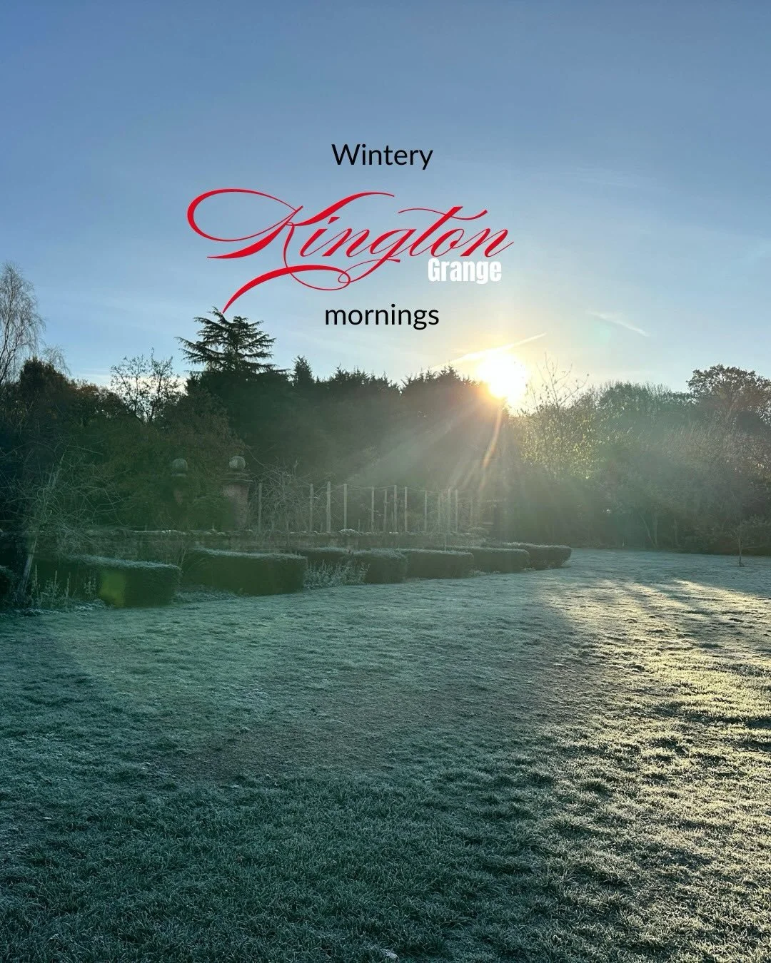 Crisp winter mornings at Kington Grange ❄️✨
The kind of stillness that stops you in your tracks - frosted lawns, soft golden light over the lake, and that peaceful hush that only winter brings.

These are the views that greet you when you arrive for 