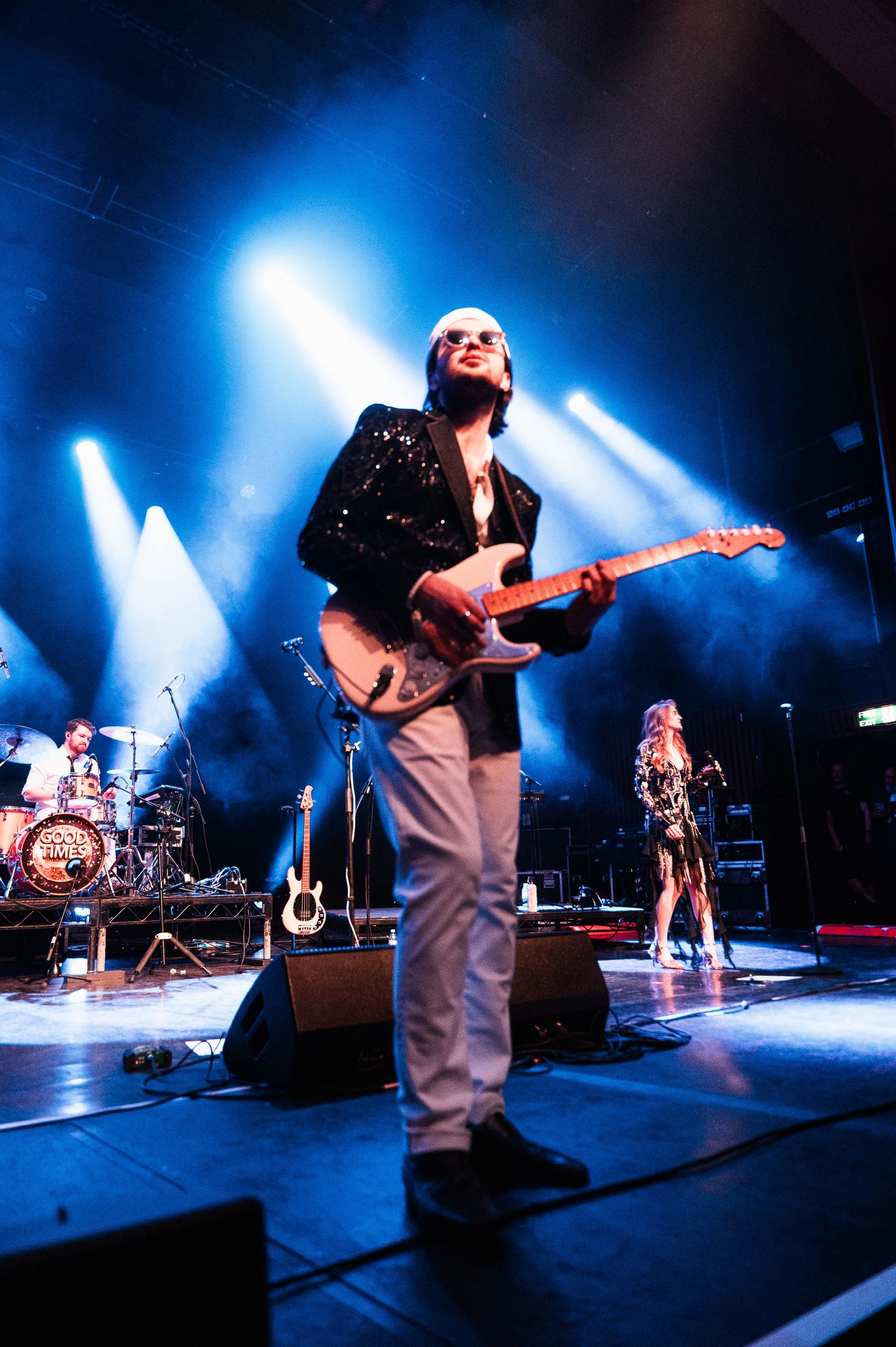 Lead guitarist performing live with Good Times - A Tribute to the Music of Nile Rodgers & CHIC.