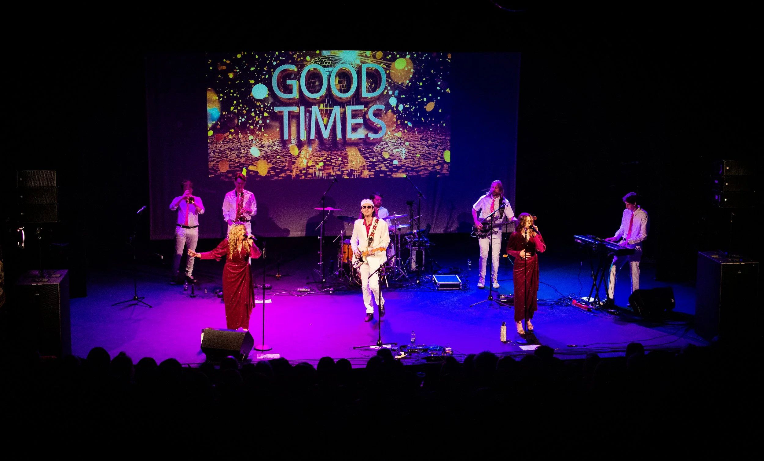 Good Times performing live with the full eight-piece band and spectacular stage production.