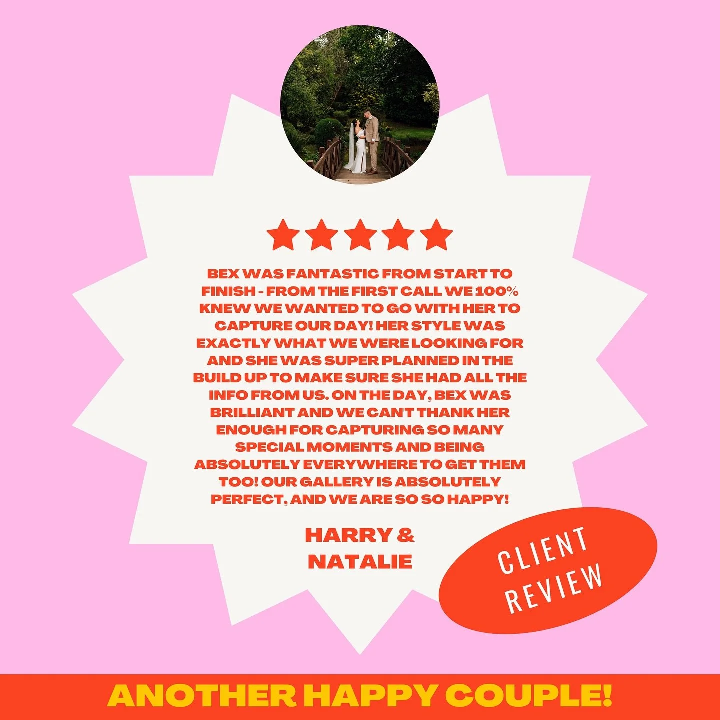 Another lovely review 🩷 thank you Harry &amp; Natalie! ✨