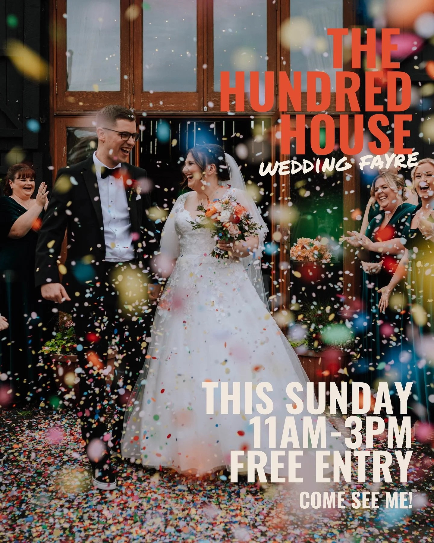 ✨ Exciting news! ✨
I&rsquo;ll be at The Hundred House Wedding Fayre this Sunday, 11am&ndash;3pm 💍🎉

📍 Free entry
🤝 Loads of amazing suppliers to meet
💐 See the venue dressed to impress

Come say hello &mdash; I can&rsquo;t wait to see you there!