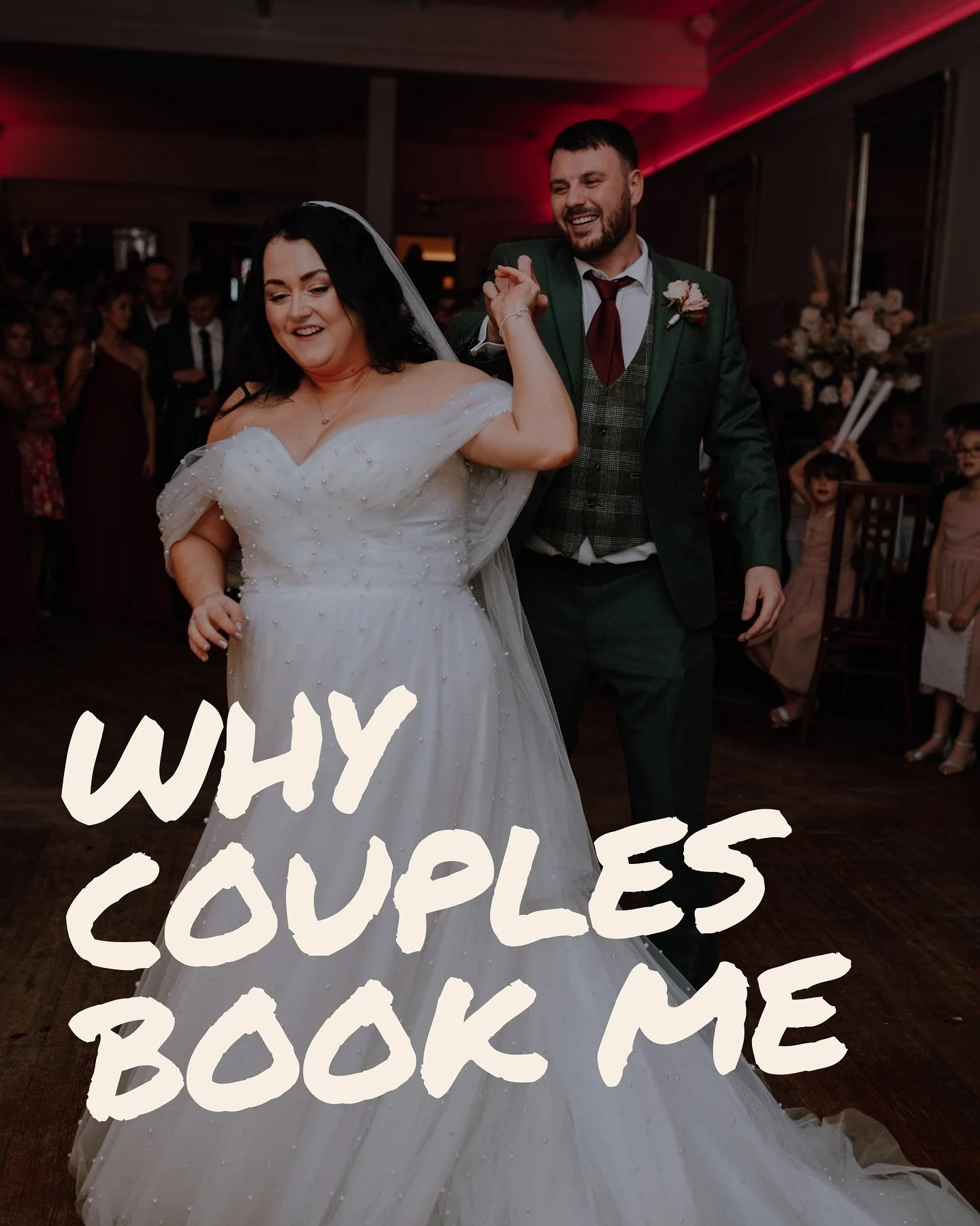 Most couples tell me they book me because they want to enjoy their wedding day, not feel like they&rsquo;re on a photoshoot ✨