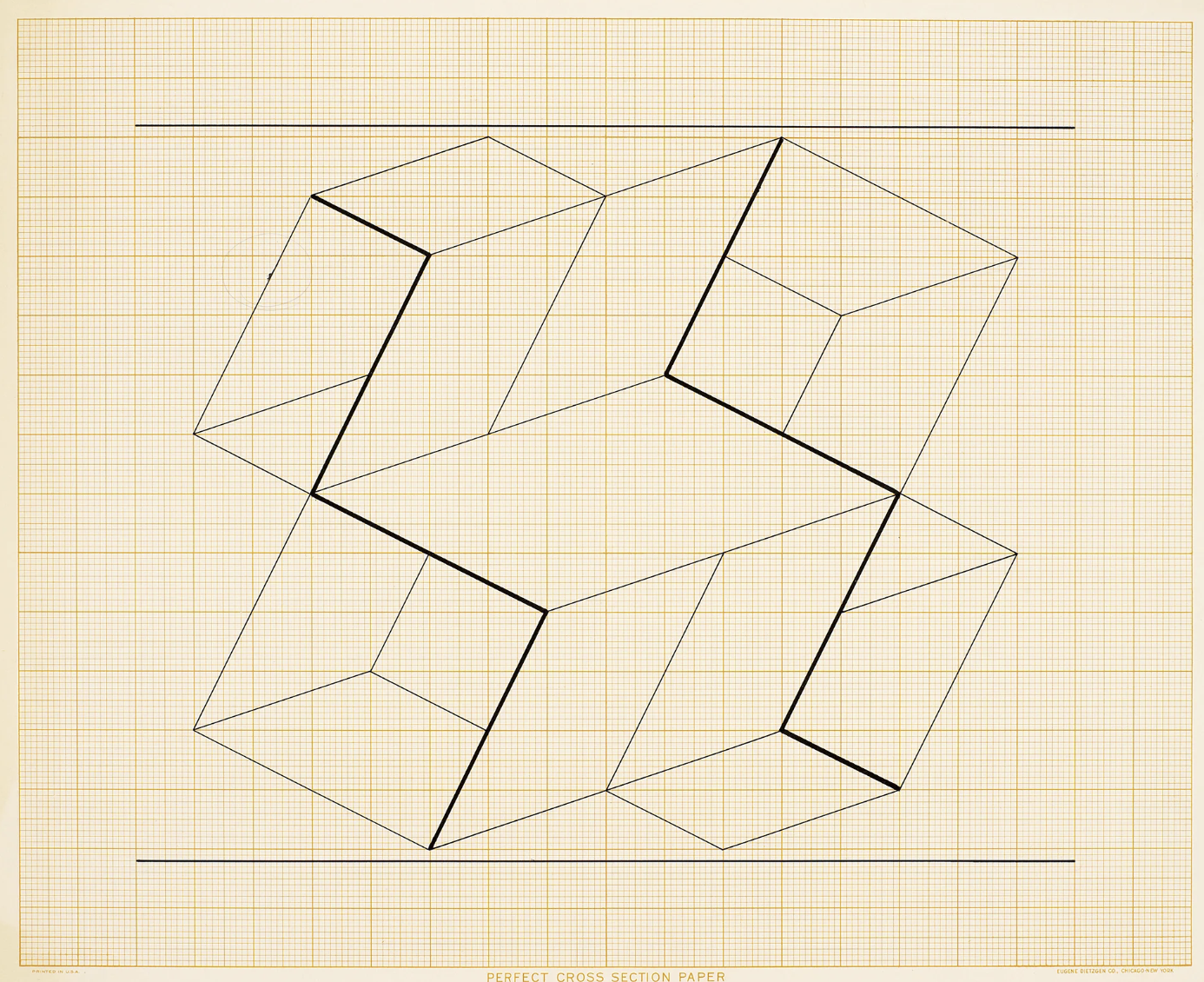 LINE AND STRUCTURE: Josef Albers 'Structural Constellation', 1941. (ink on graph paper) (GERMANY)