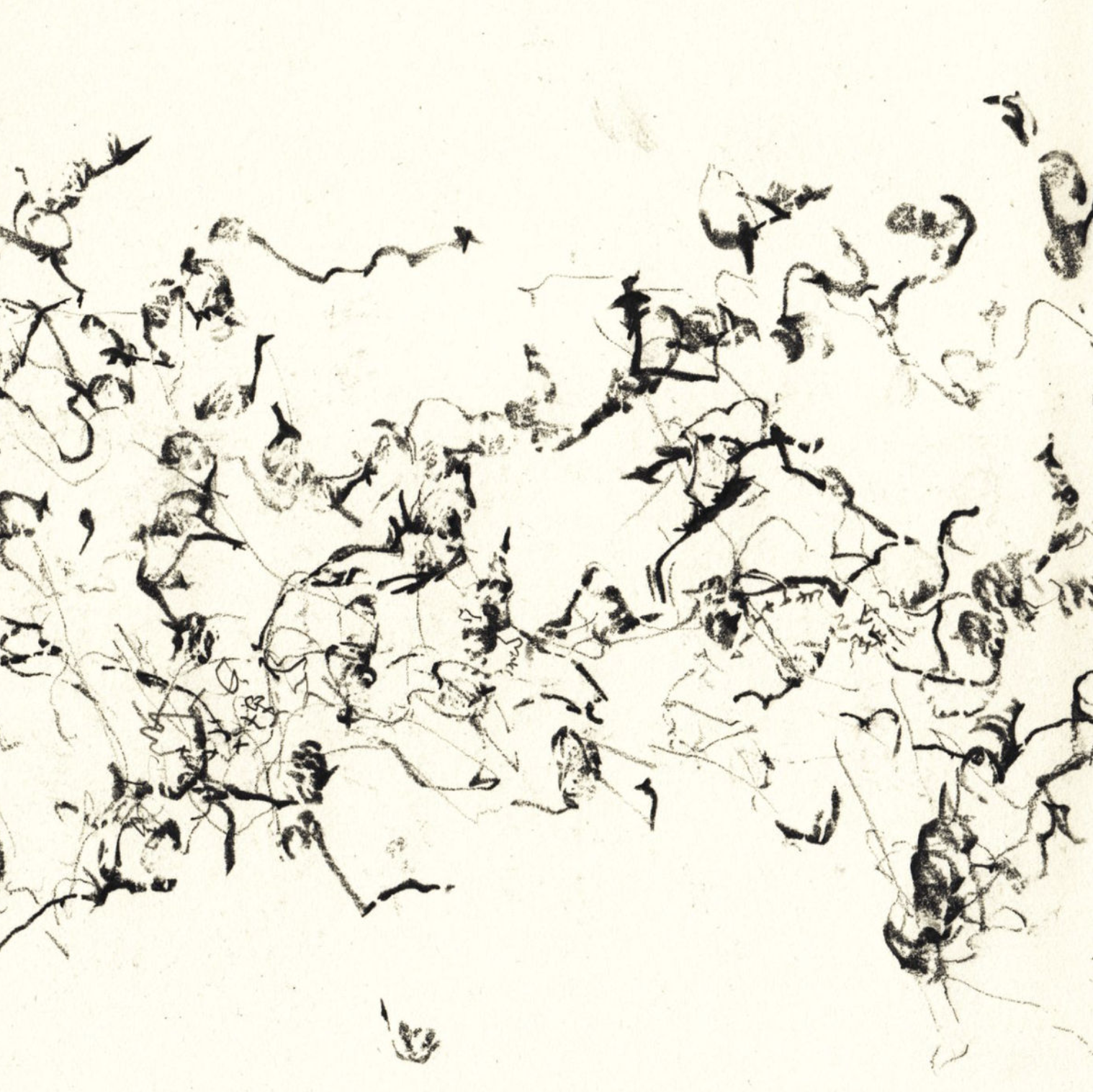 LINE AND MARK-MAKING: John Zorn 'No Title', 2017. (graphite on paper) (USA)