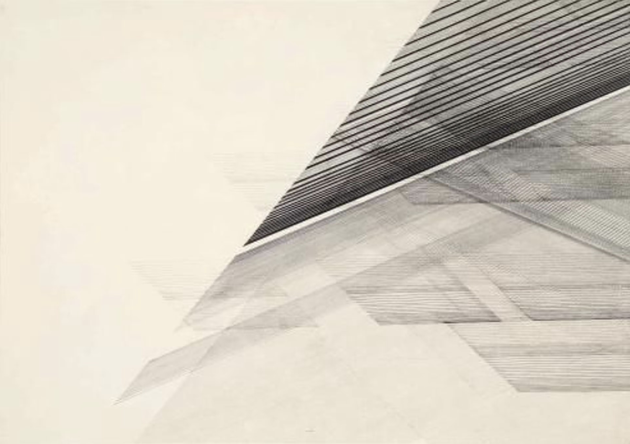 LINE AND ABSTRACTION: Nasreem Mohamedi "Untitled', c.1970. (ink and graphite on paper) (INDIA) 