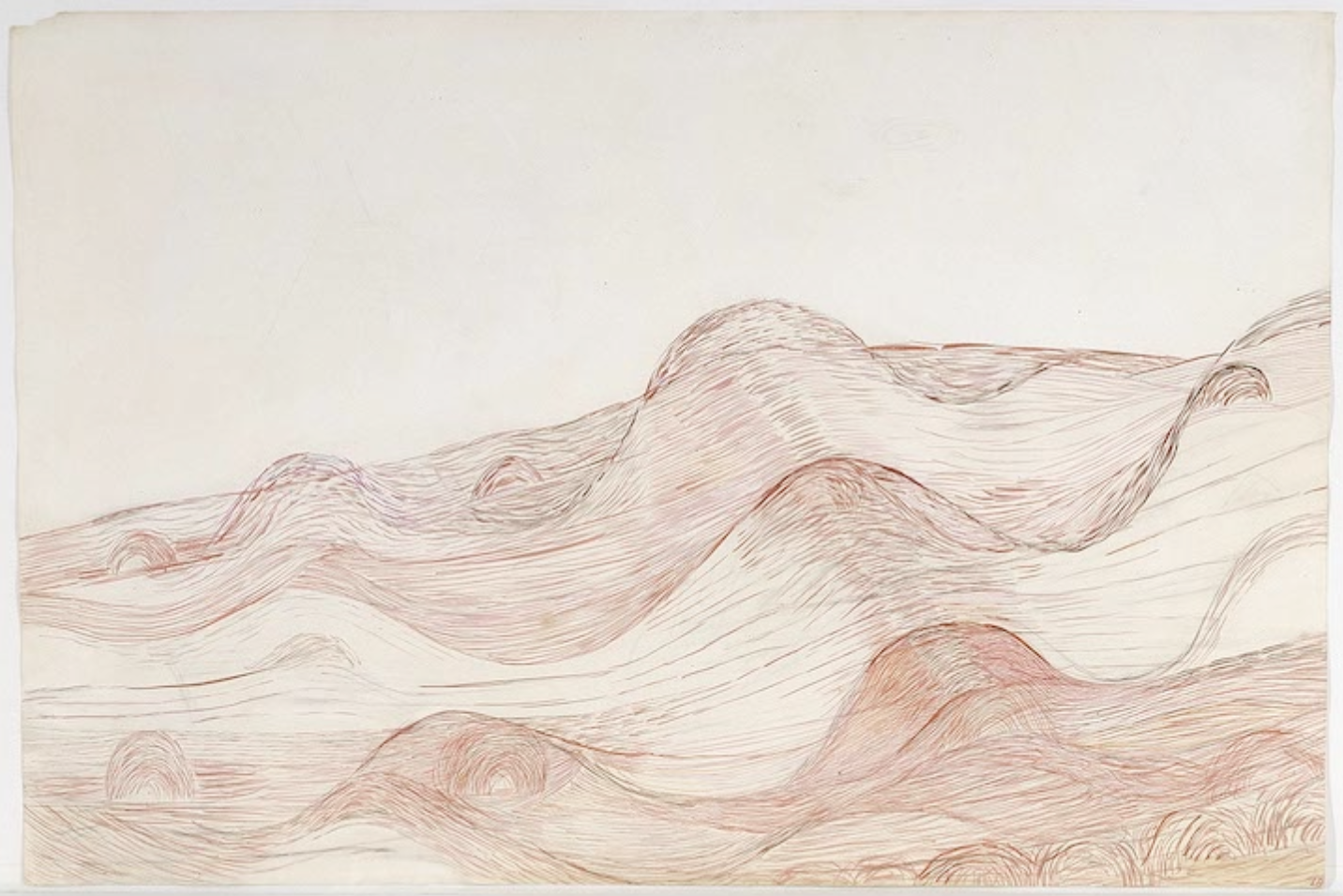 LINE AND EXPRESSION: Louise Bourgeois 'Untitled", 1971. (charcoal and watercolour on paper) (FRANCE) 