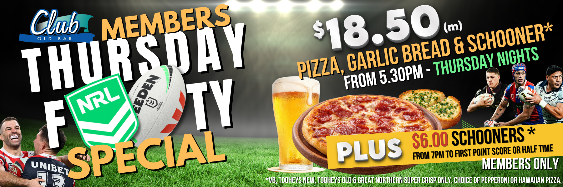Members Thursday NRL Footy Special 🏉🍕🍺