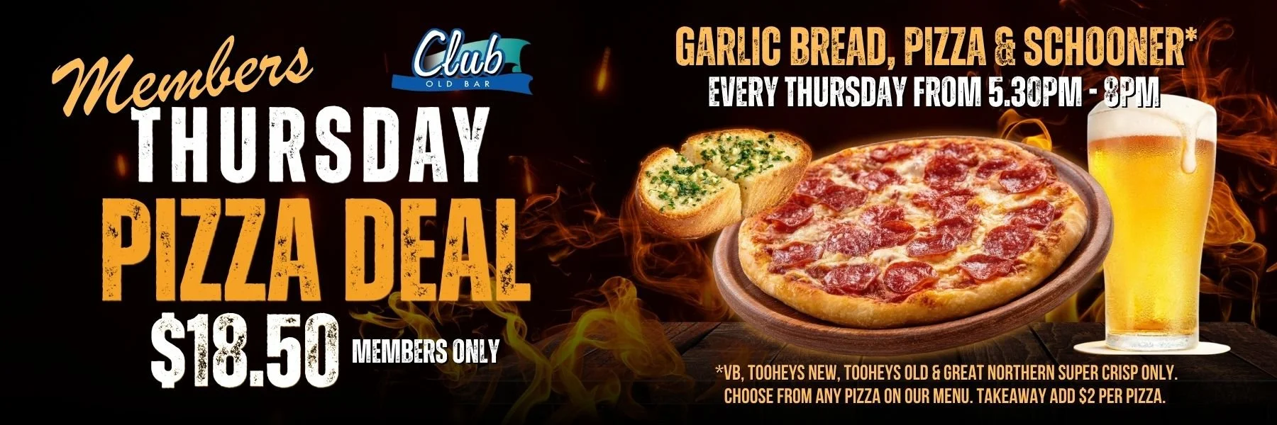 members Thursday Night pizza deal