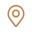 A map pin icon indicating location or place.