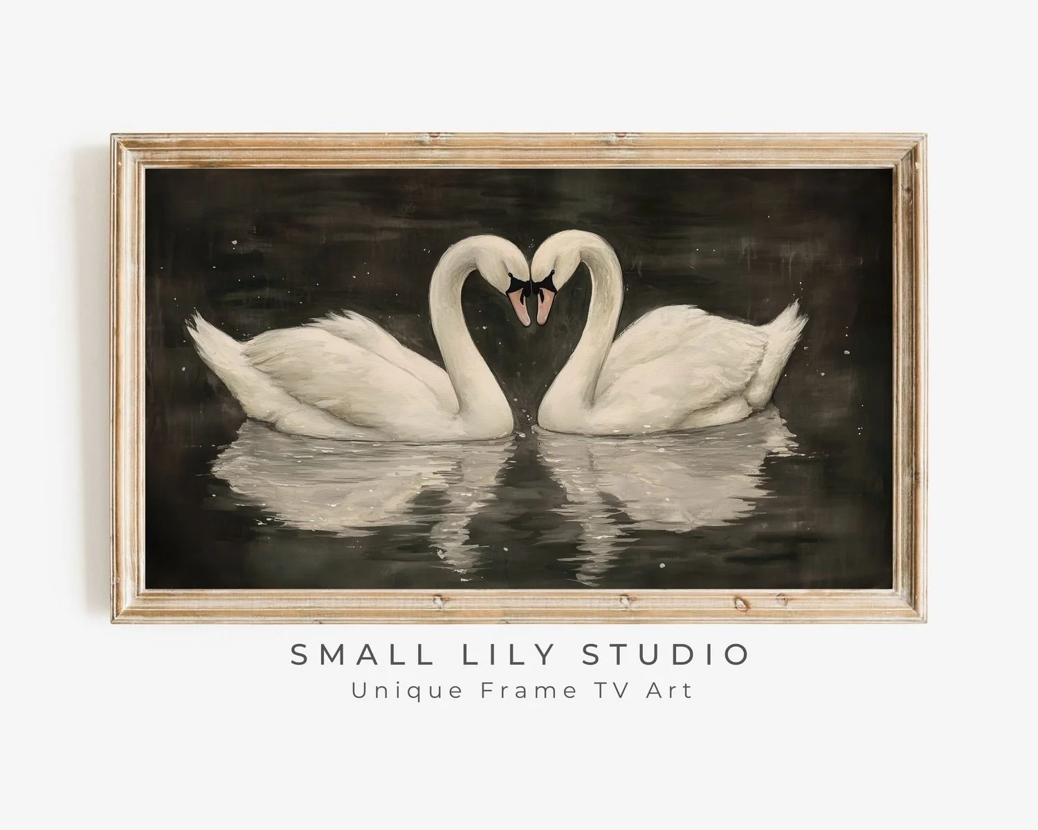 White Swans Frame TV art