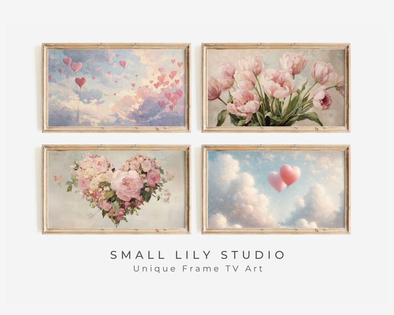 Valentine's Day Frame TV art bundle of 4