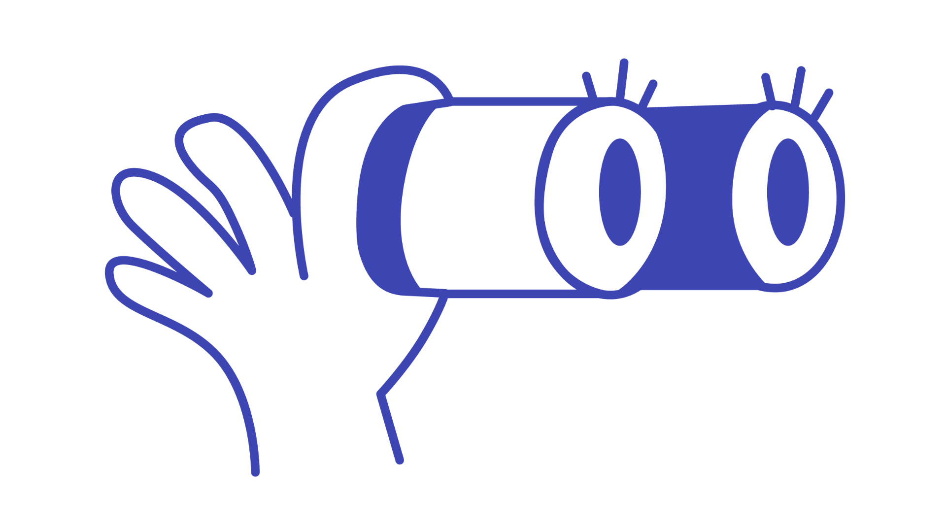 Playful illustration of binoculars