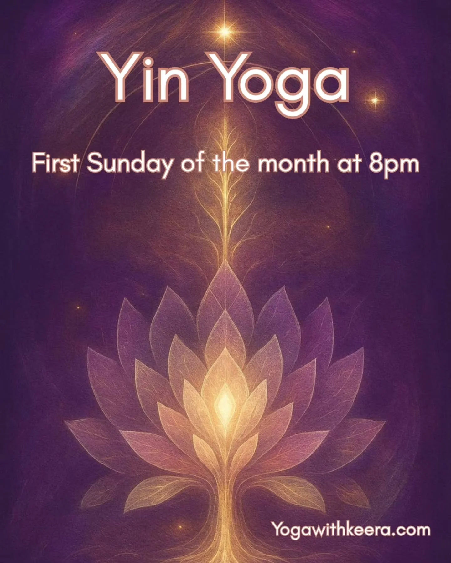 Sunday evening yin yoga
In your own home 

Light some candles
Get your cosy blanket ready
Have your jammies on if you like

Camera on or off
Do a little bit or do it all

This is how we beat the Sunday pre work dread, especially after the holidays. 
