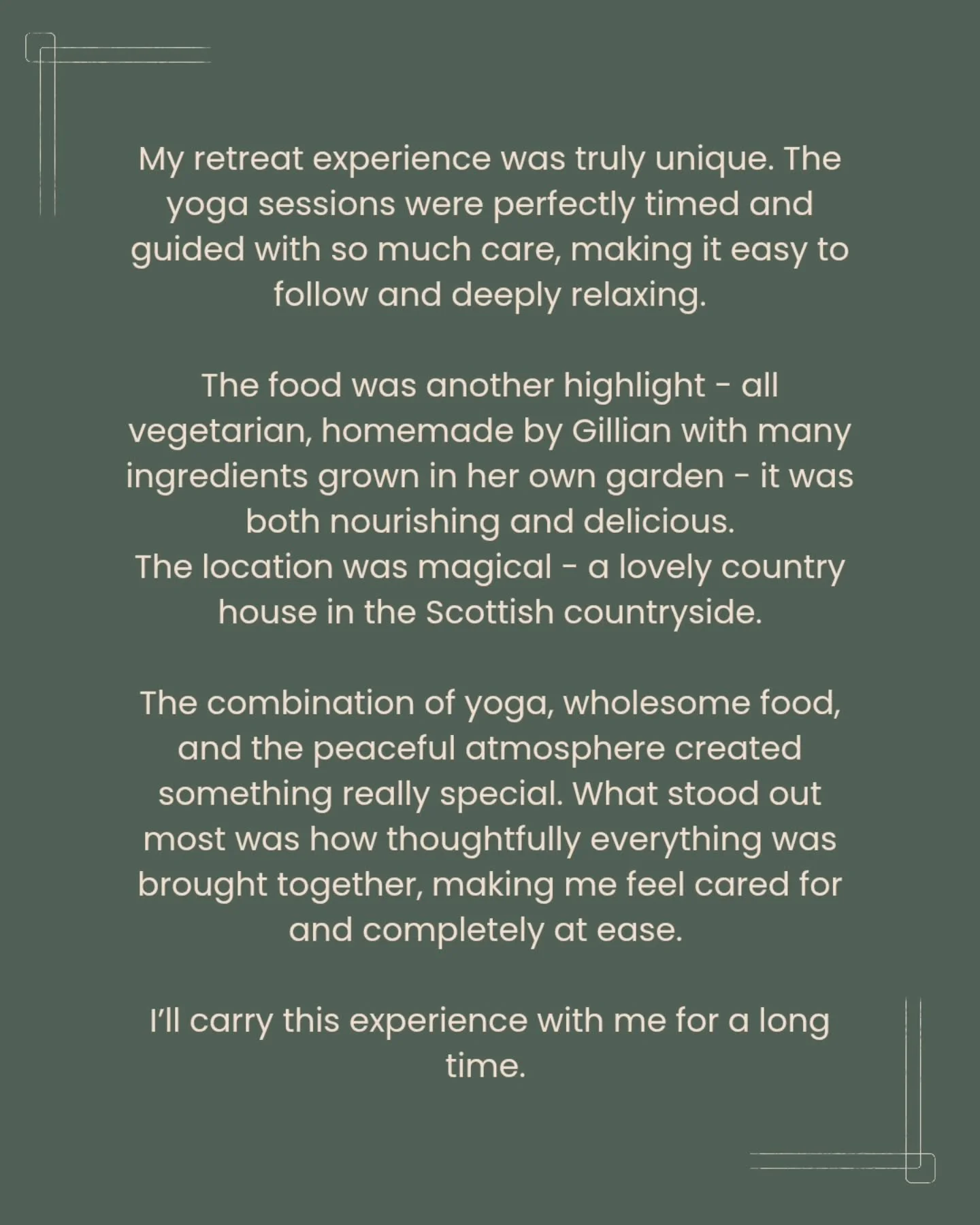 Some beautiful feedback from some beautiful people, about our retreat last weekend.

At most retreats there are people who have travelled solo, and some who come with a friend or two. There's down time to yourself or time to socialise - whatever you 