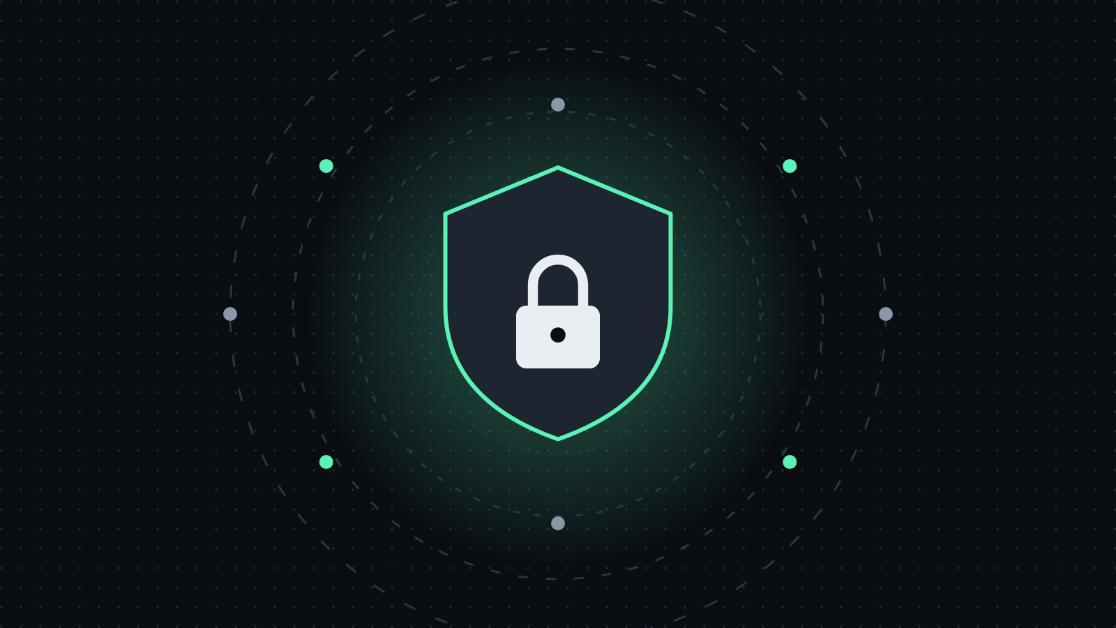Shield and lock representing AI security and governance