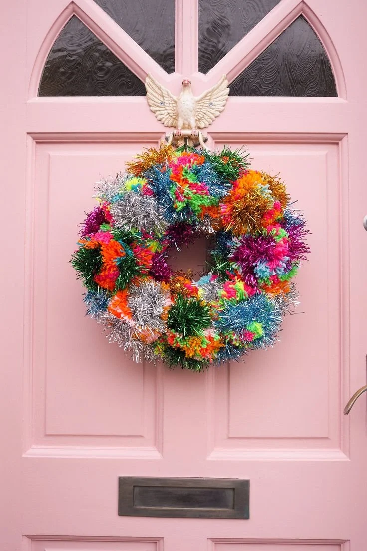 XL Tinsel Wreath Kit - Colour choices - NO POM POM MAKER _ RAINBOW.jpeg