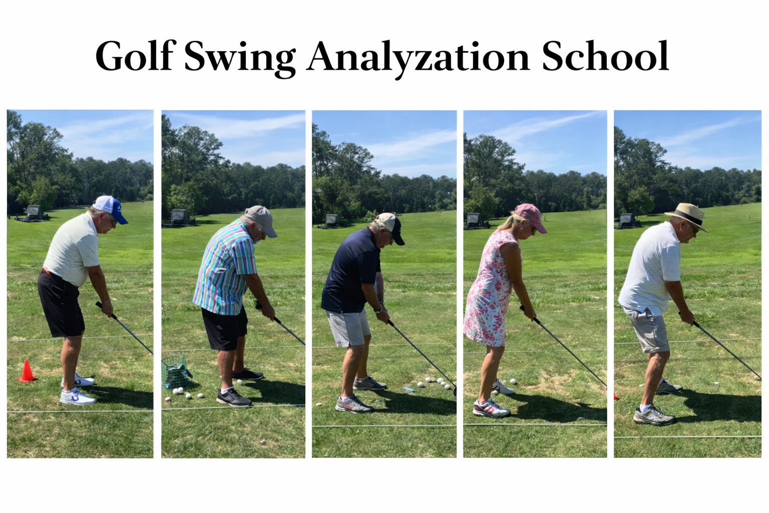 Participants of our Golf Swing Analyzation School