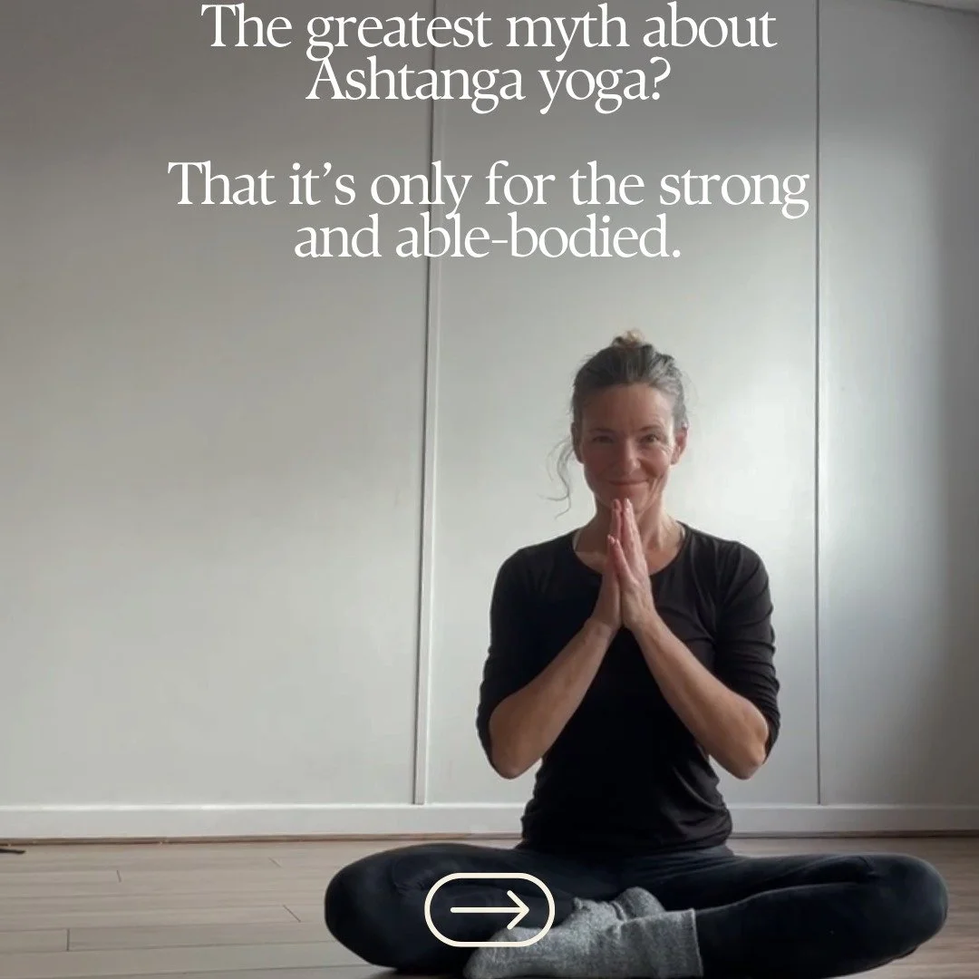 Ashtanga isn&rsquo;t just a physical practice.

When we practise with attention on Ahimsa &mdash; non-harming, the conversation changes.

It stops being about attainment
and becomes about awareness.

The practice meets you where you are &mdash;
daily