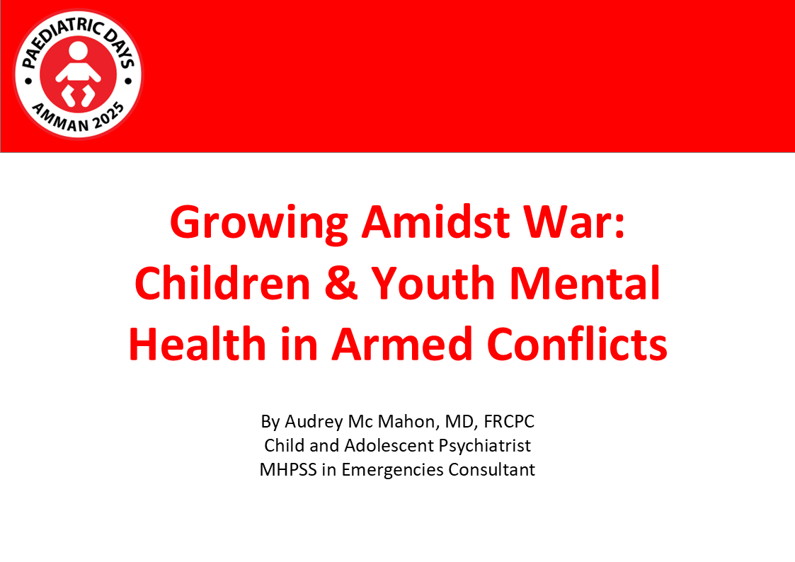 Growing Amidst War: Children & Youth Mental Health in Armed Conflicts