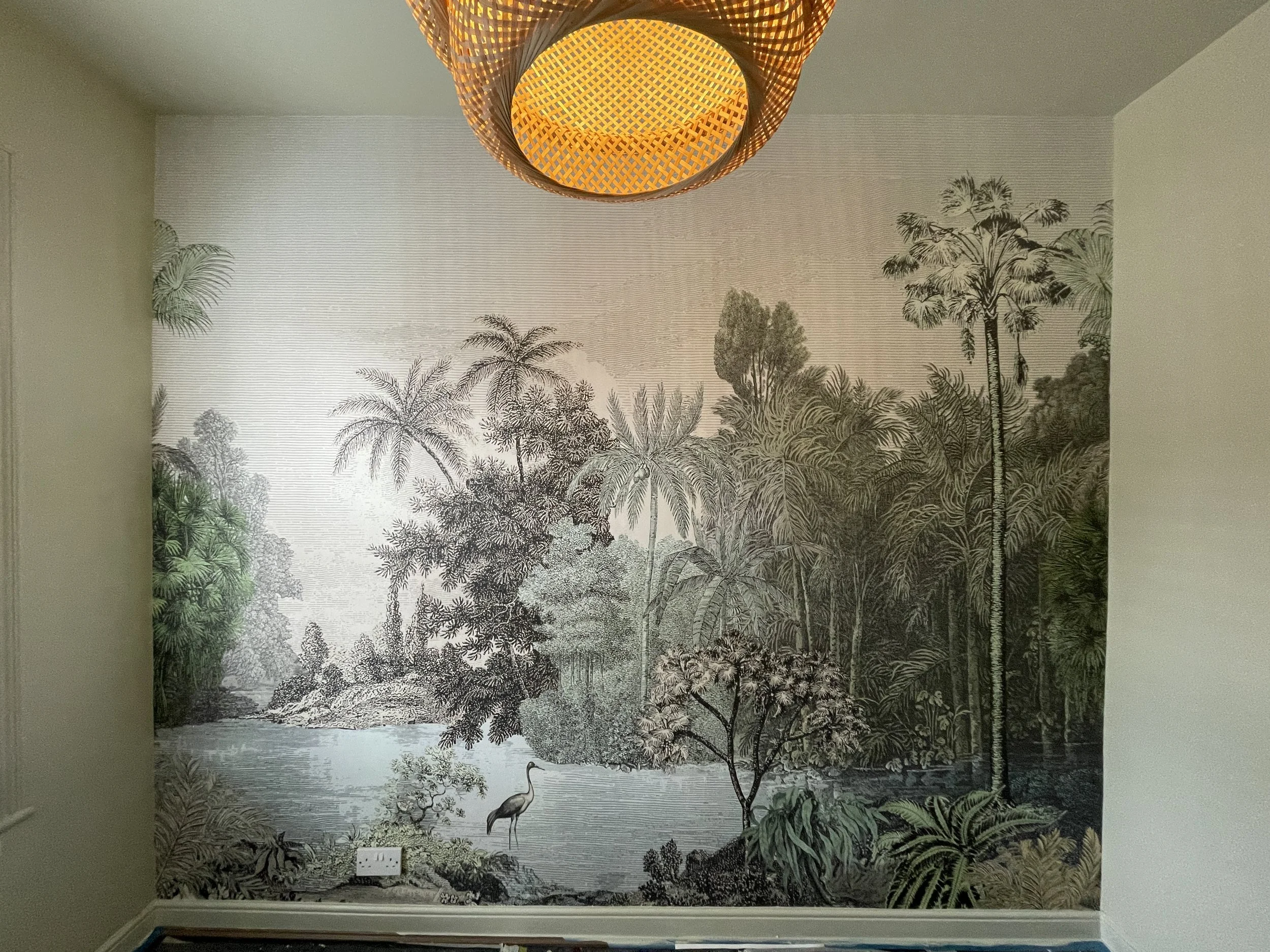 Small feature wall paper install for a clients' work-from-home office. 