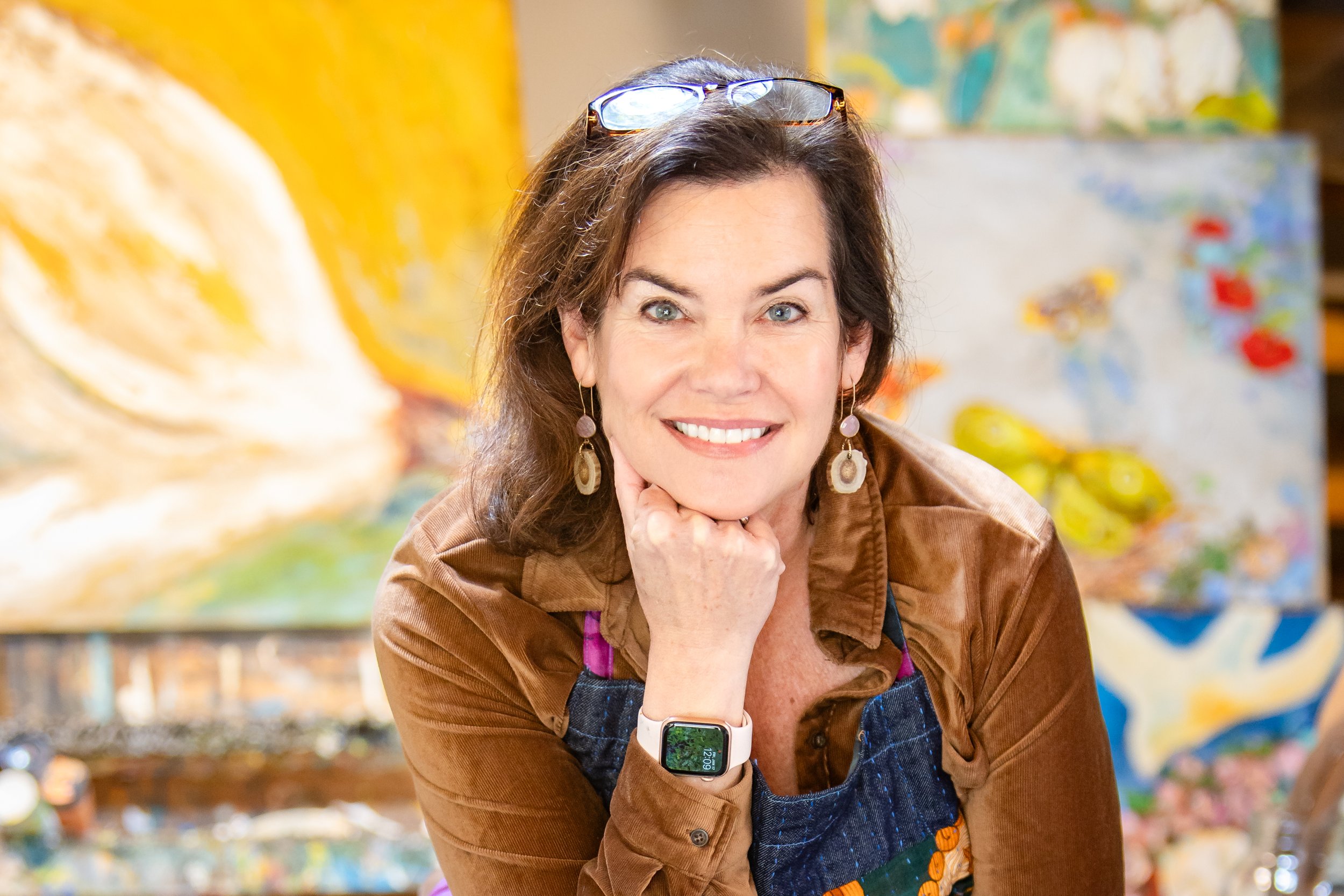 Artist Anne Hempel in her studio