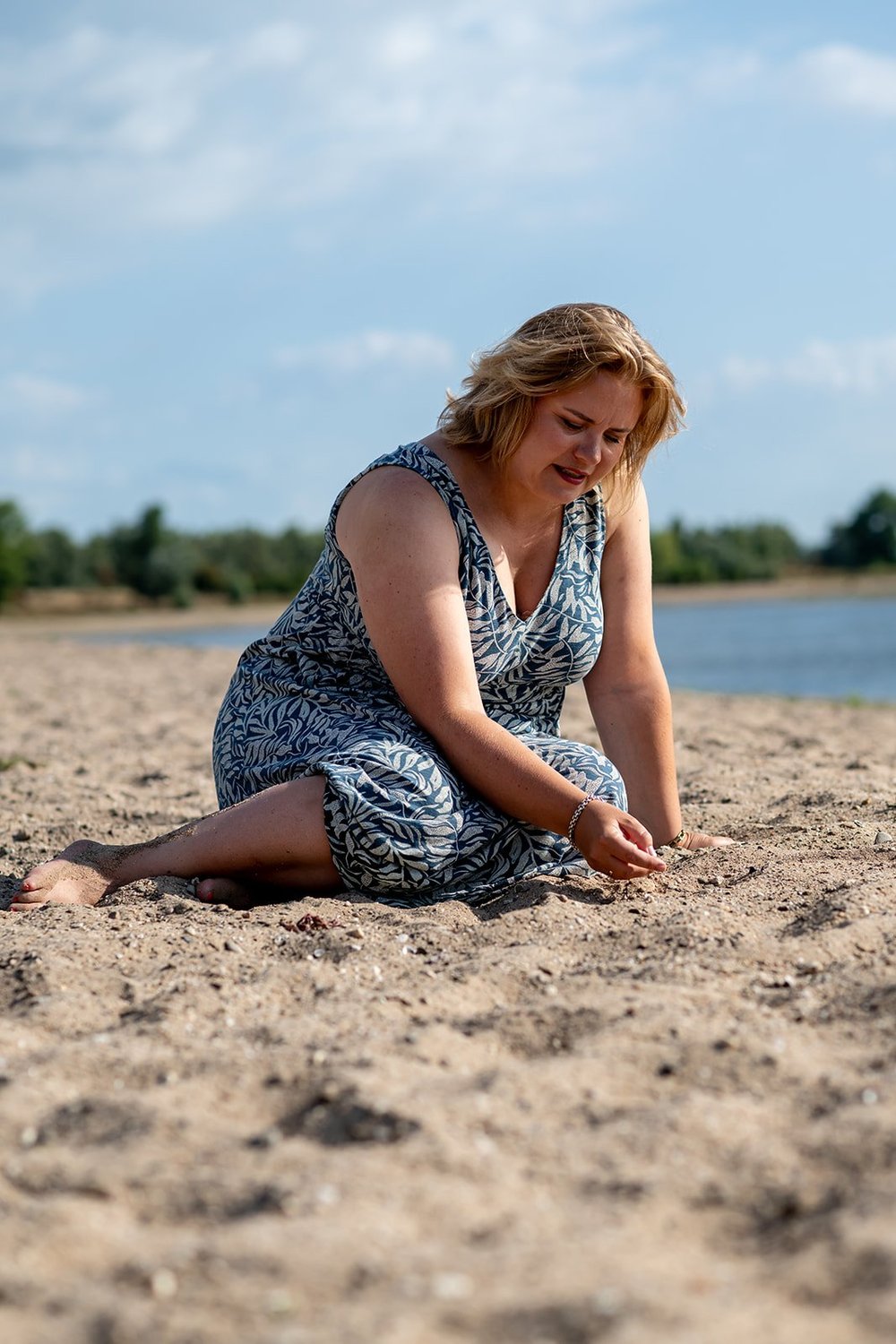 Sieneke op het strand