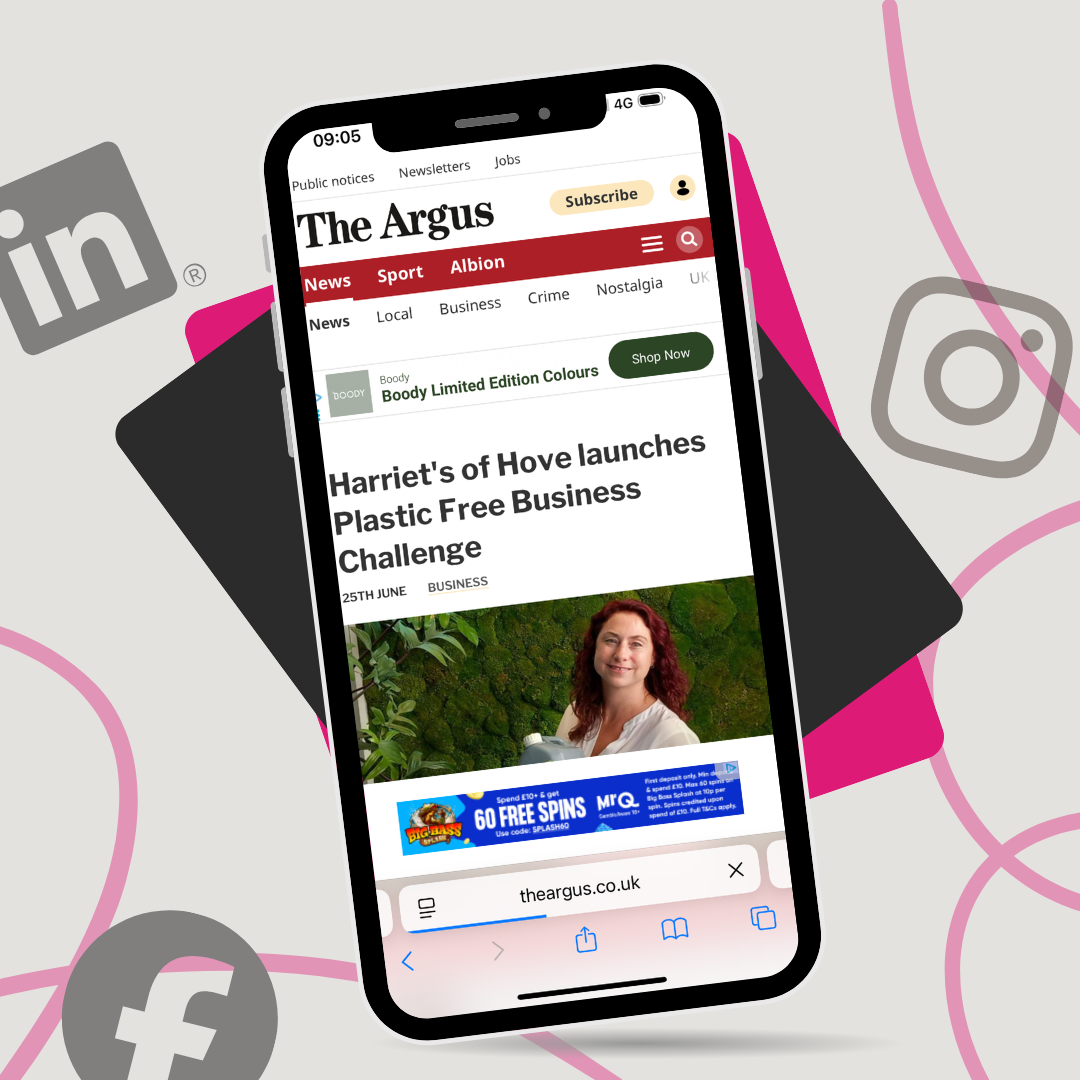 Plastic-Free Promotion: Harriet’s of Hove Success Story.