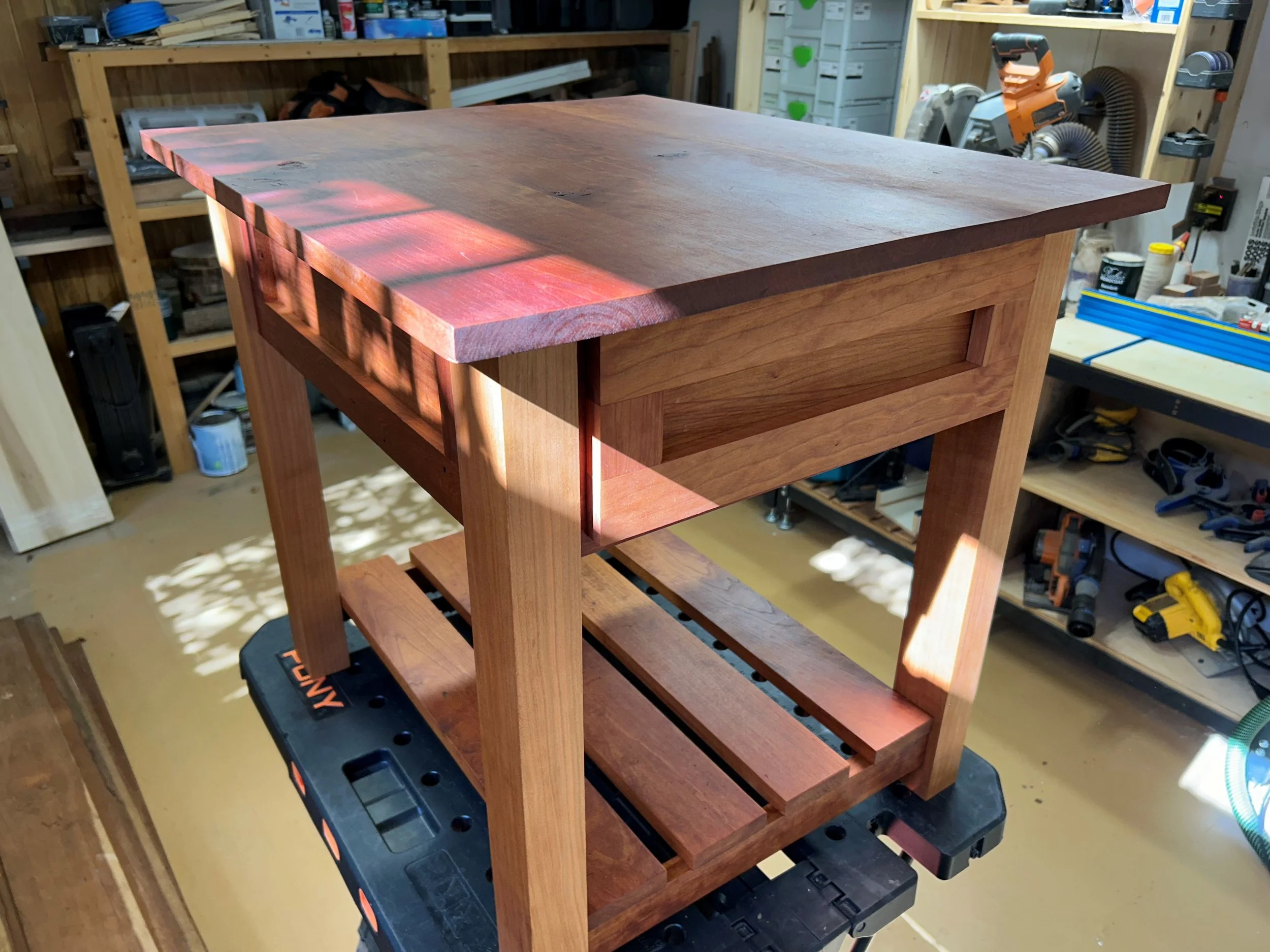 End table made from old growth cherry
