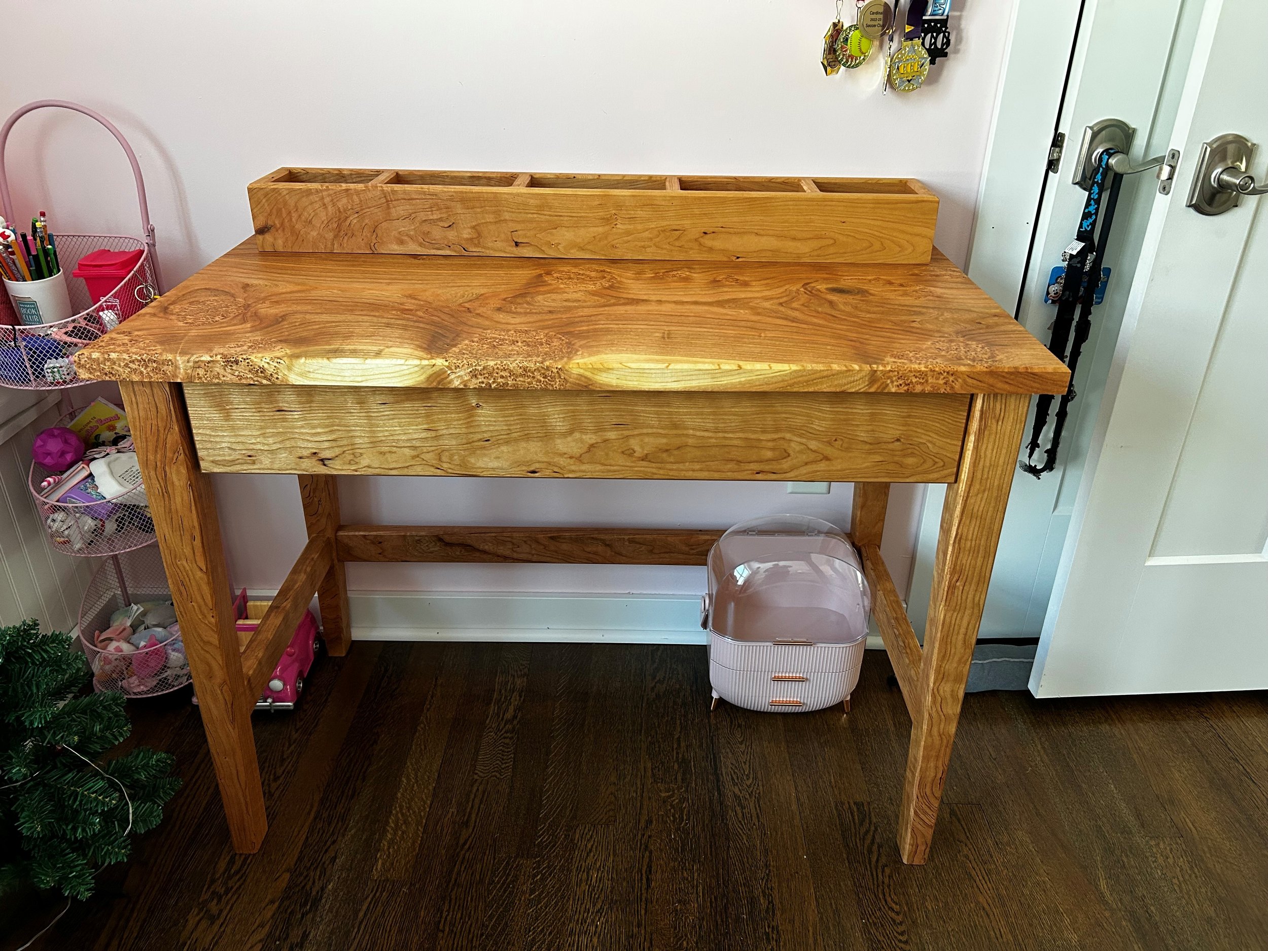 Makeup vanity made from gummy cherry