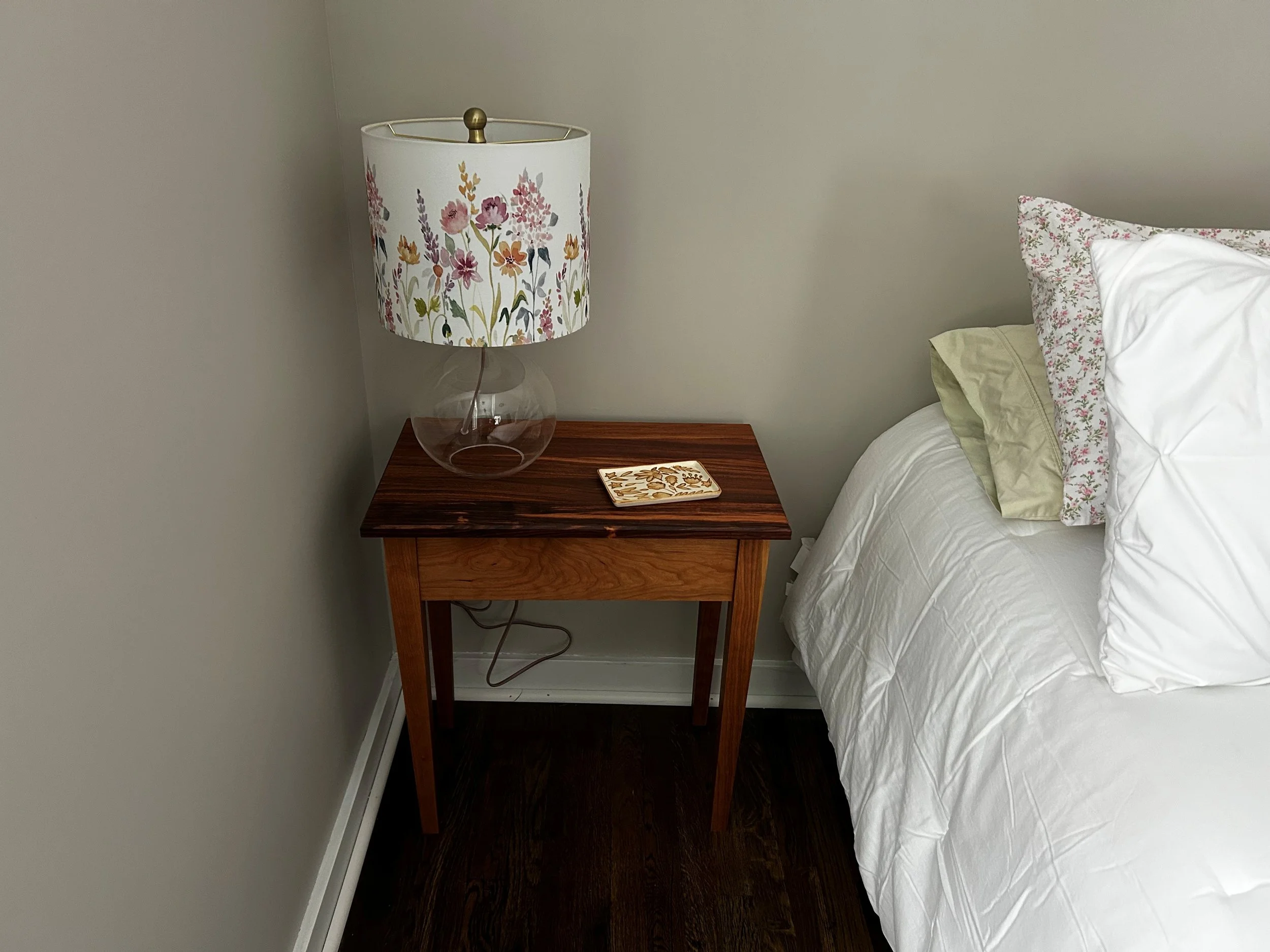 Bolivian rosewood nightstand
