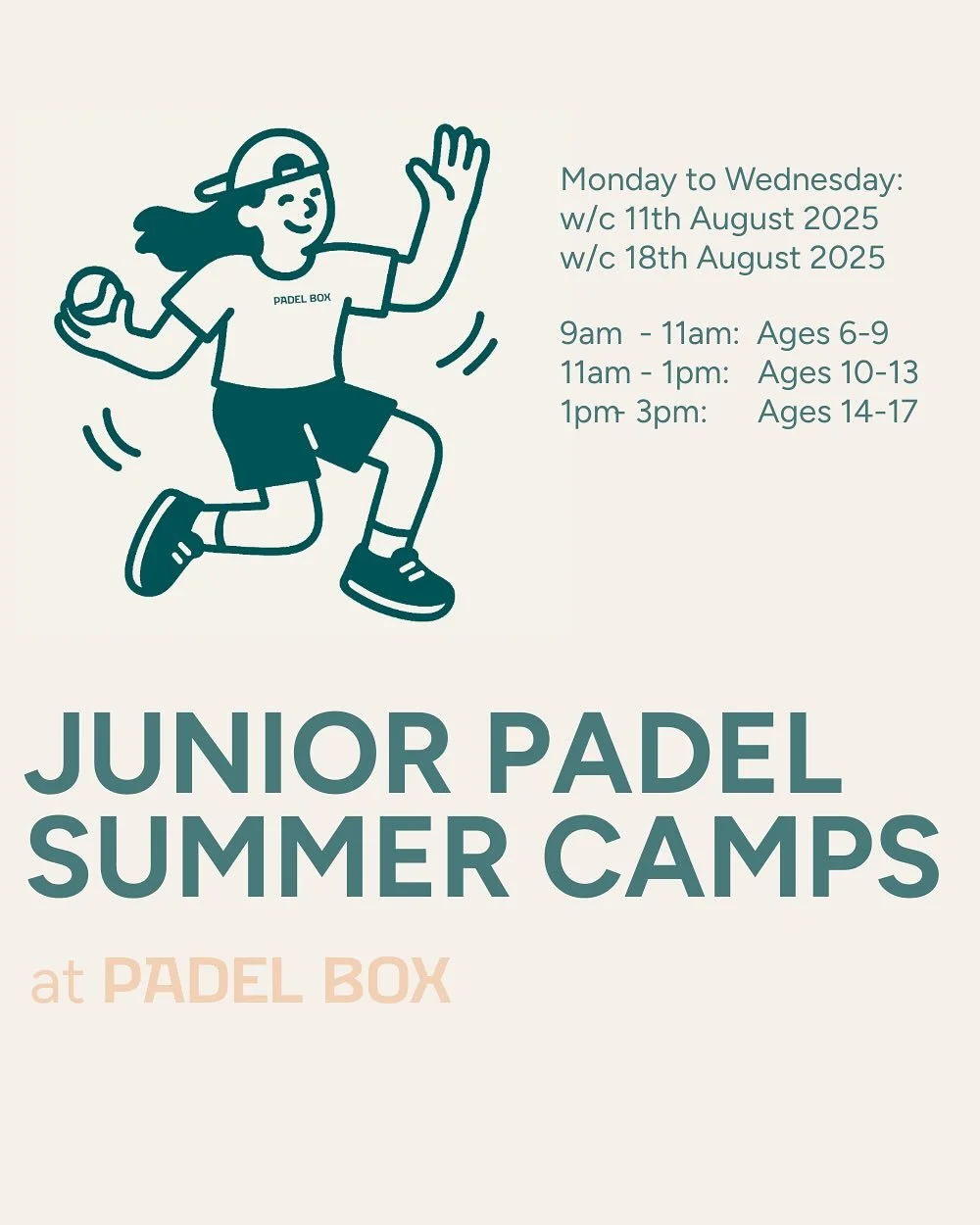 Summer camps for kids and teens start next week, and yes, you can use our workspaces while your kids play. Win-win.

We&rsquo;re also now taking bookings for term-time coaching next term. You get a free taster but spots go fast 🎾 

📩 For more info 