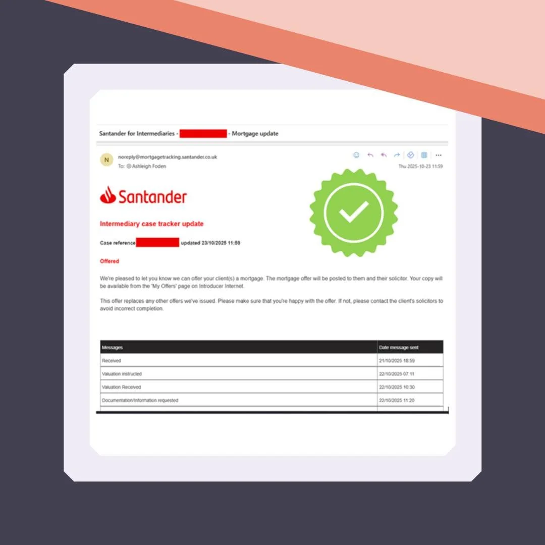 Application to offer in 48 hours! π
It's always a great feeling telling customers their mortgage has been approved!
#homemover #mortgageadvice #mortgagebroker #kidsgrove #audley #stokeontrent #staffordshire