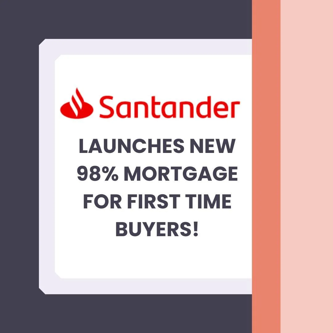 📣 BIG NEWS THIS WEEK FROM SANTANDER &ndash; They have launched their new 98% LTV Mortgage 📣

Key criteria includes &hellip;

✅First time buyers only (for joint applications both must be FTBs)
✅Minimum &pound;10,000 deposit (gifts are accepted)
✅Max