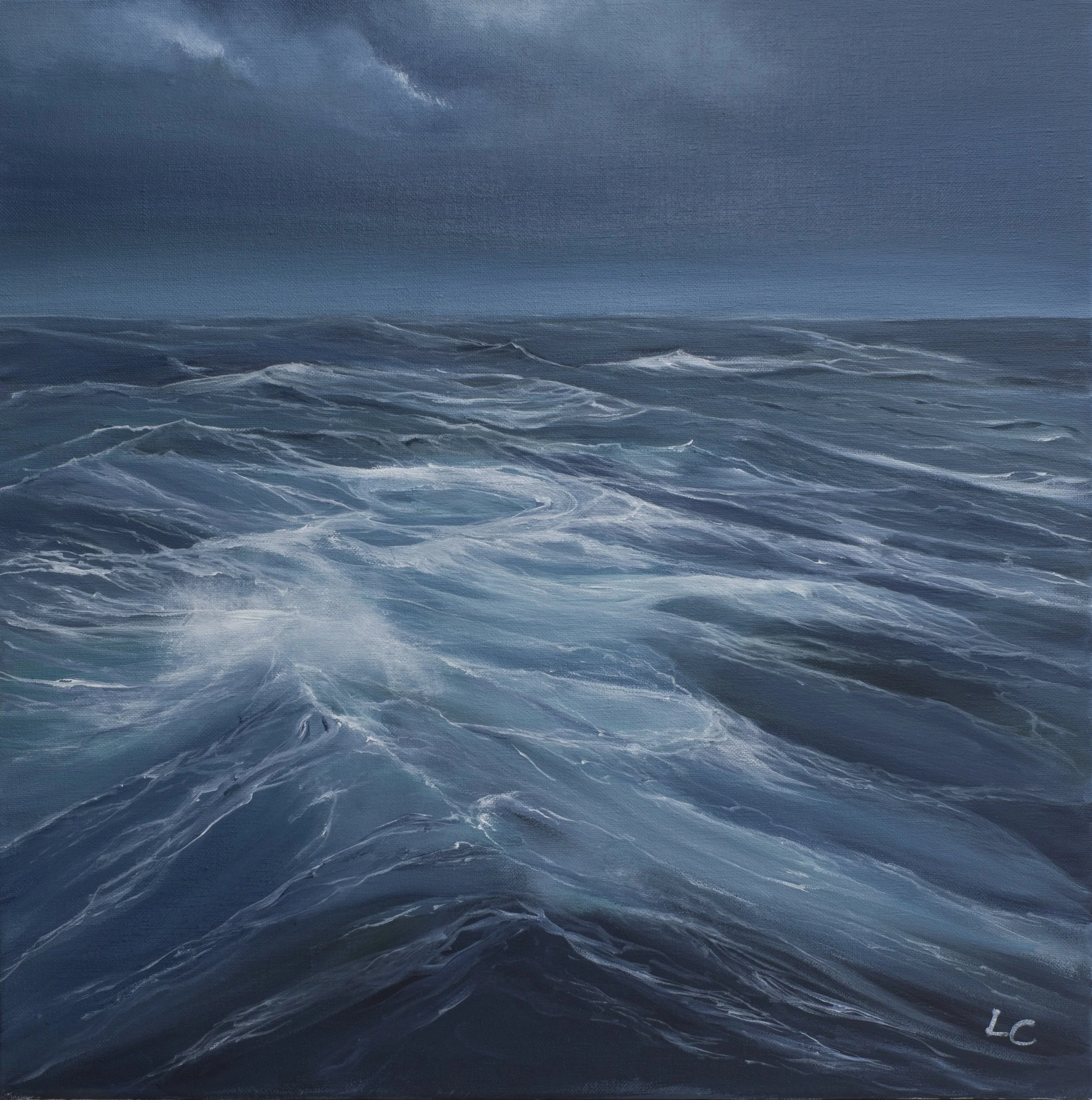 Laurence Cherade - Marines - Bleu marine 50x50 cm