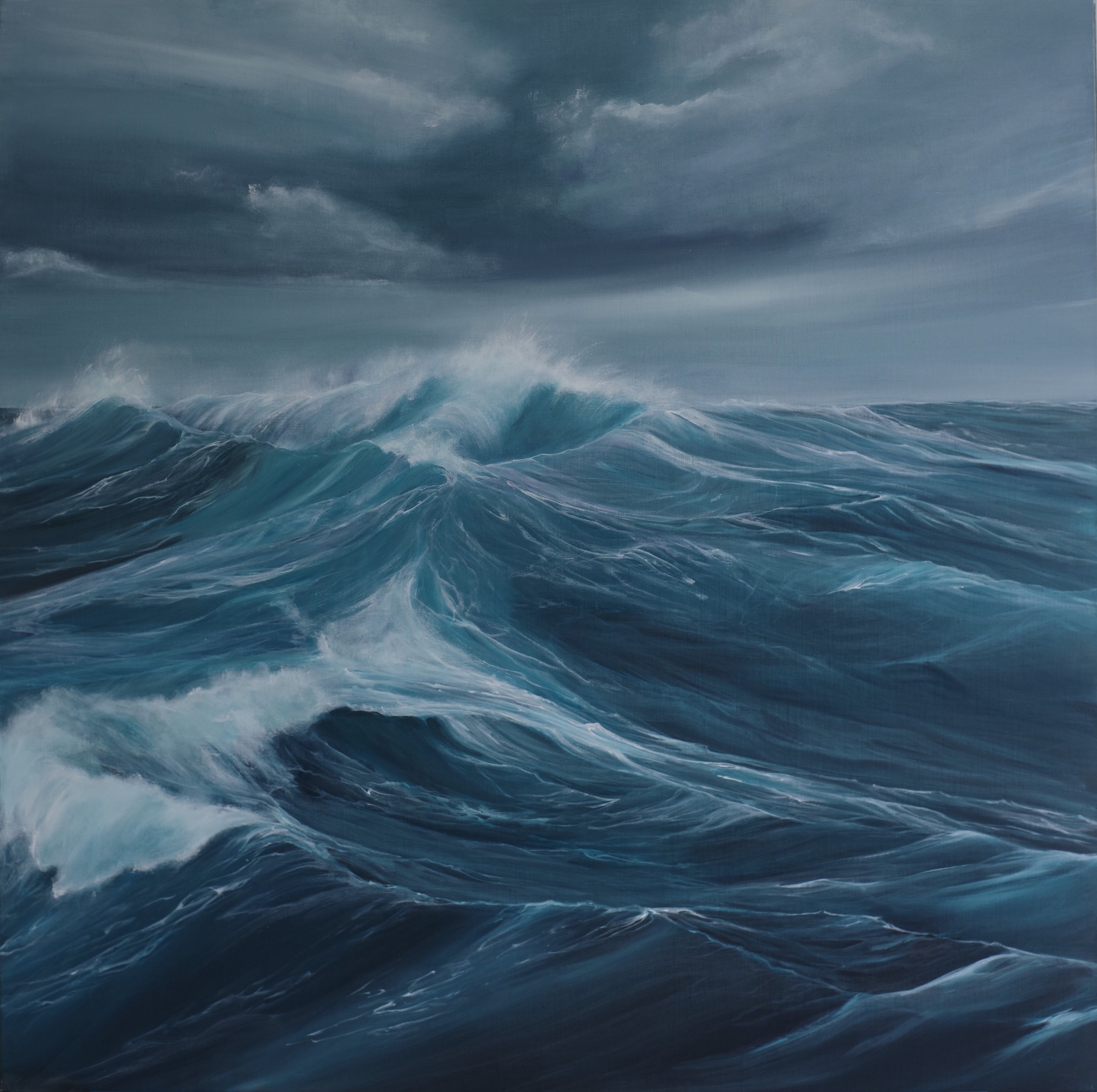 Eruption marine, 80x80 cm