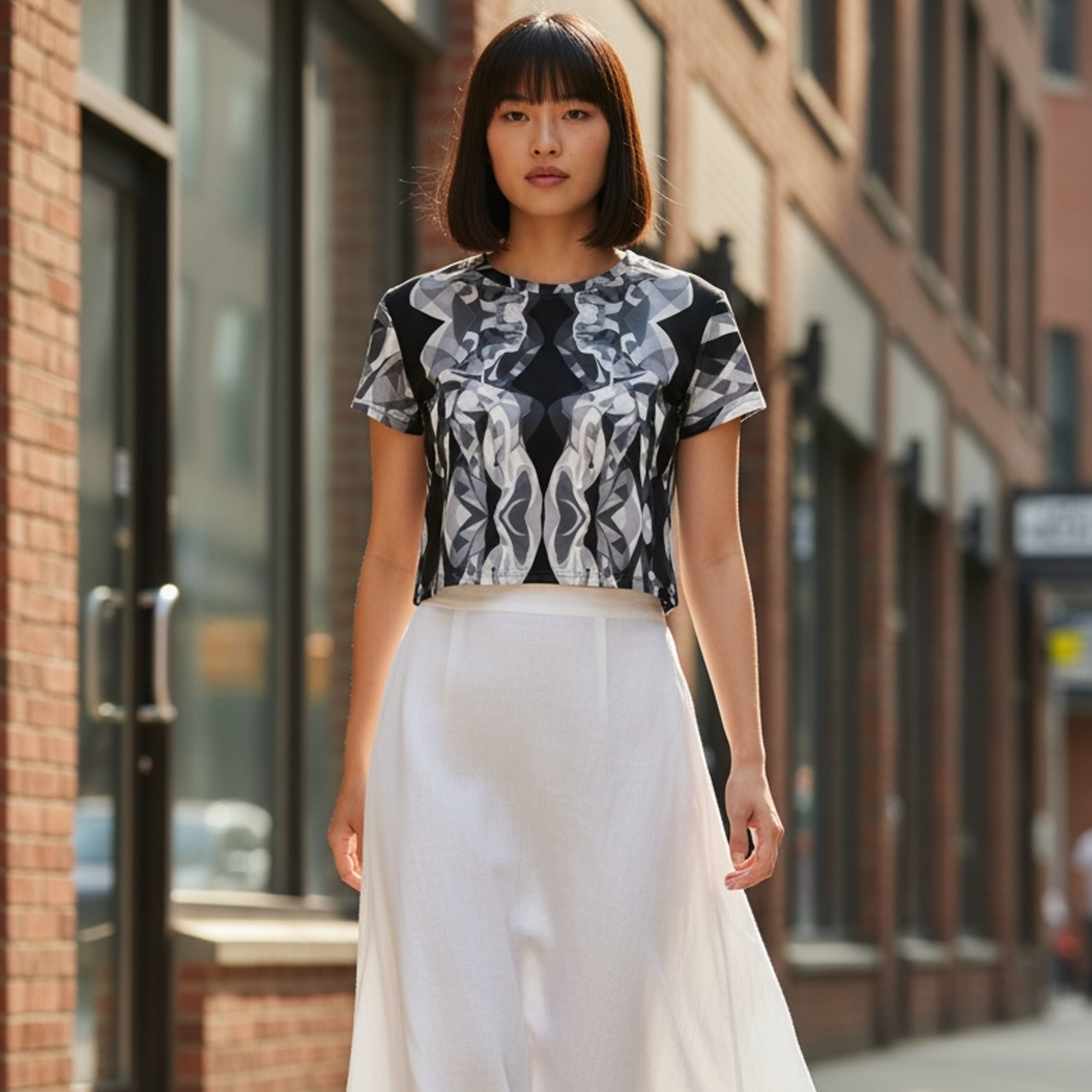 Guardian Print Crop Tee