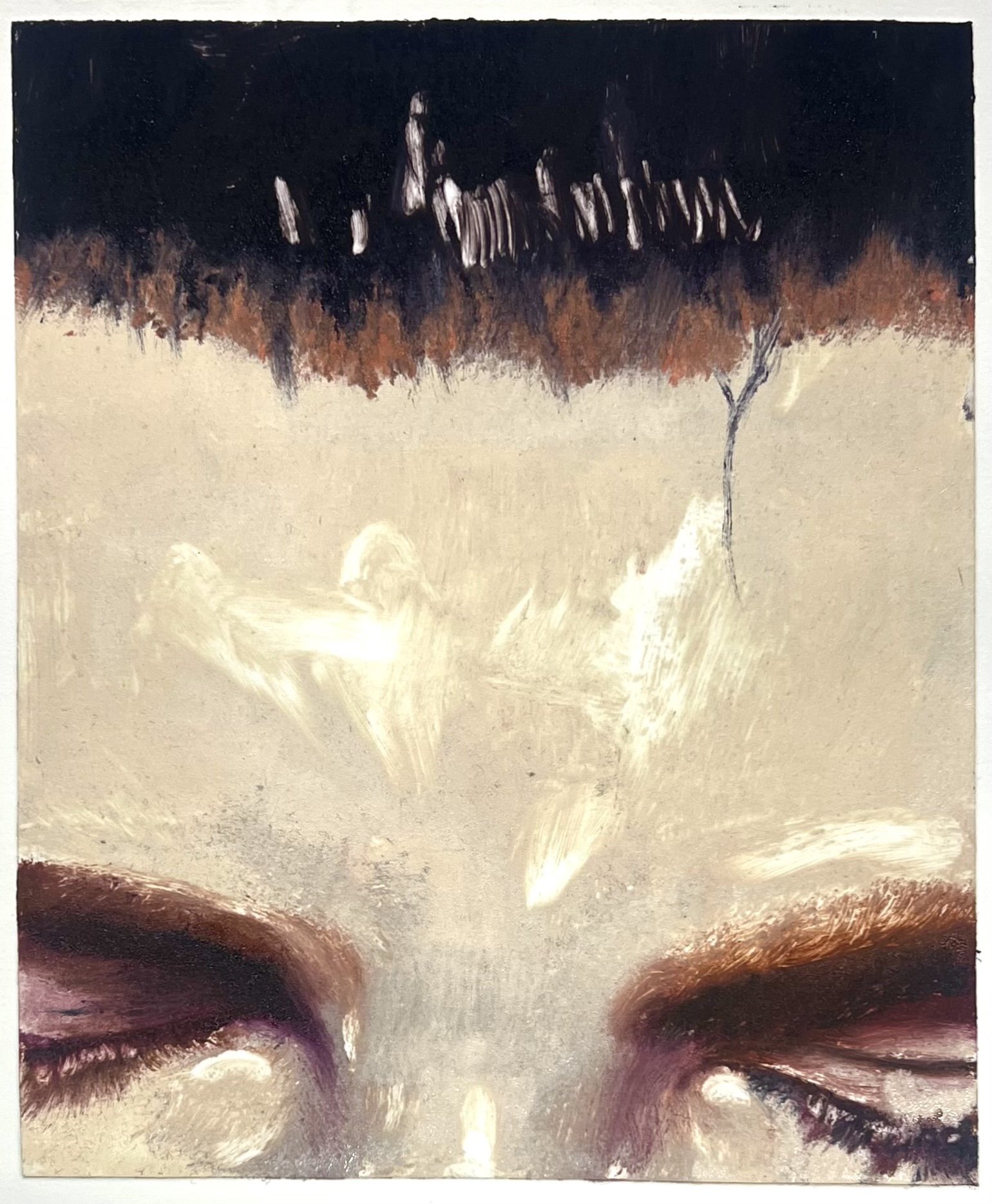 'Kitchen Scissor Fringe', monoprint, Image Size H 20 x 16cm