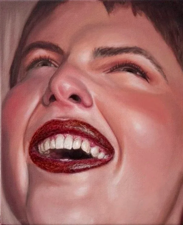 'Incandescence', oil and felted merino wool on canvas, H 30 x 25cm 