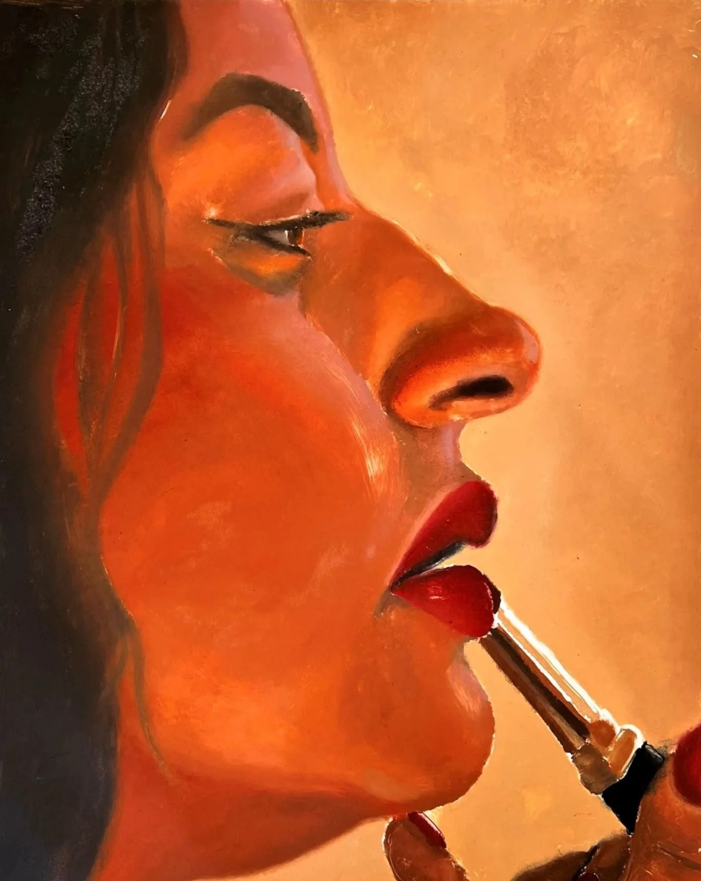 'Melisa Gets Ready At Dusk', monoprint on paper, image size H 72 x 57cm