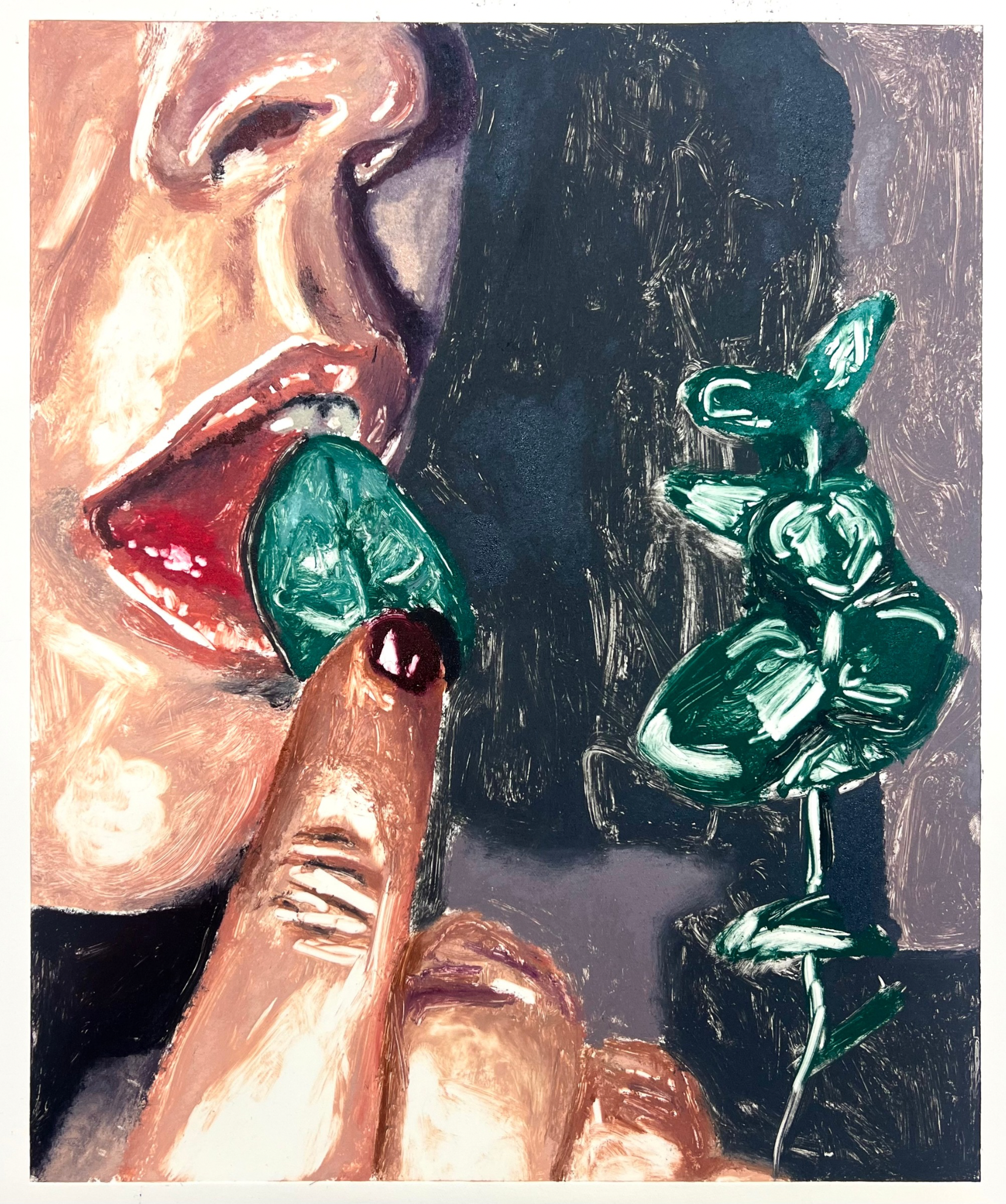 'Eucalyptus Eater (Study)', monoprint on paper, Image Size H 42 x 34cm