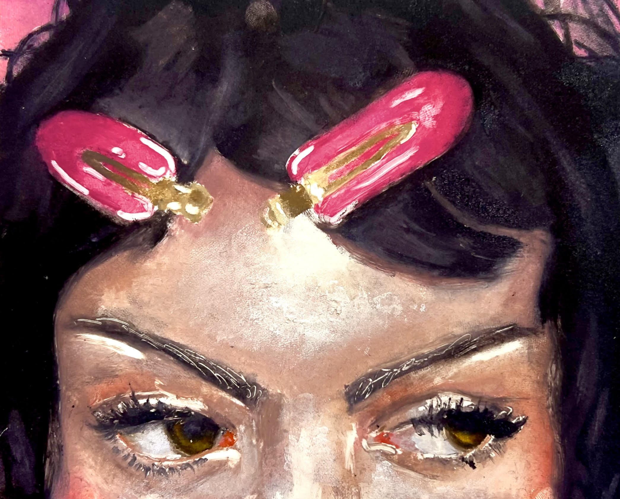 'Kitchen Scissor Fringe III', monoprint on paper, image size H 17 x 21cm