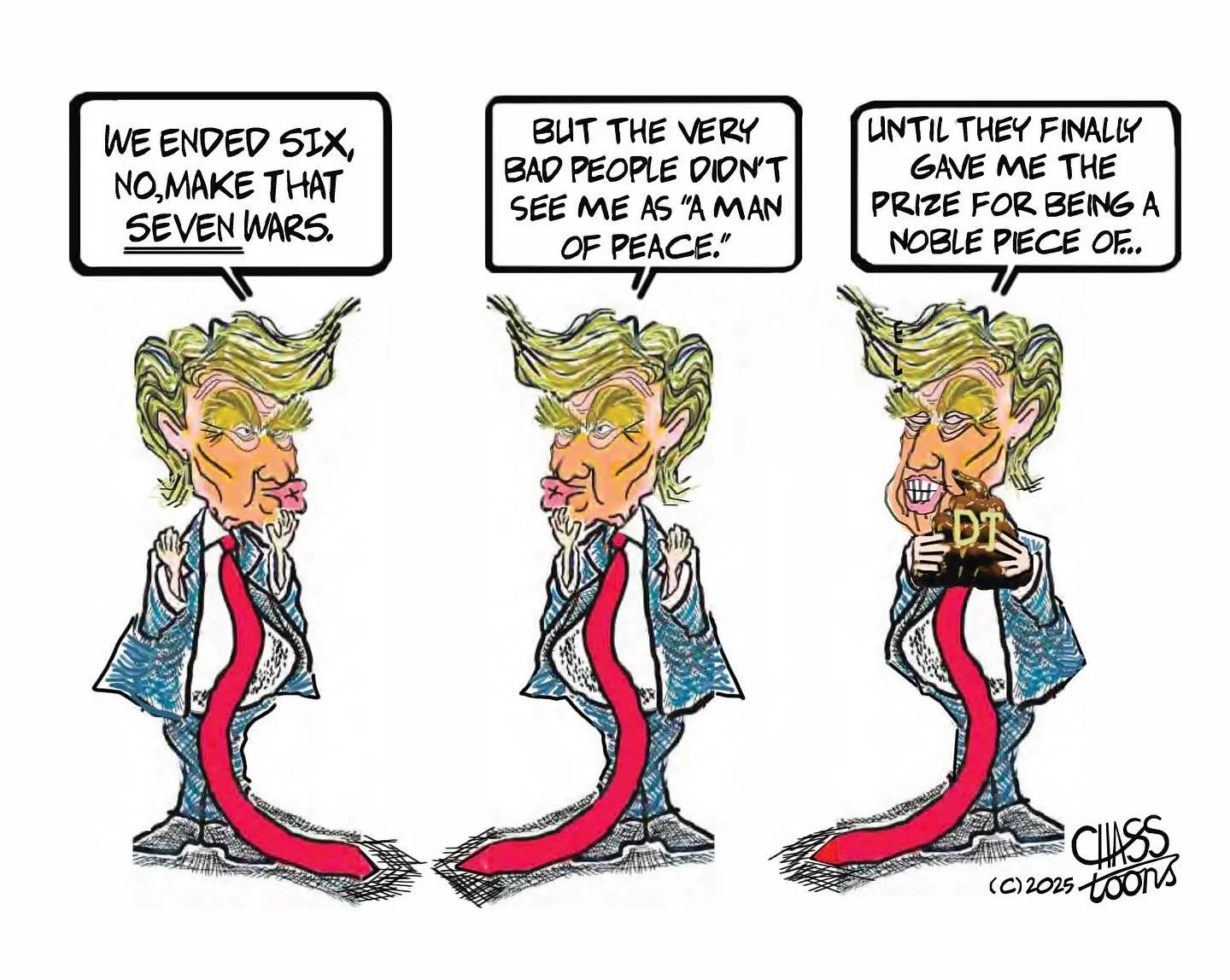 Lil&rsquo; #donthecon has been #whining up a storm about how much he deserves the #nobelpeaceprize for his #manic #peace #treaty #performances, #centering himself as the majordomo #moverandshaker. Except that he really wasn&rsquo;t, and those &ldquo;