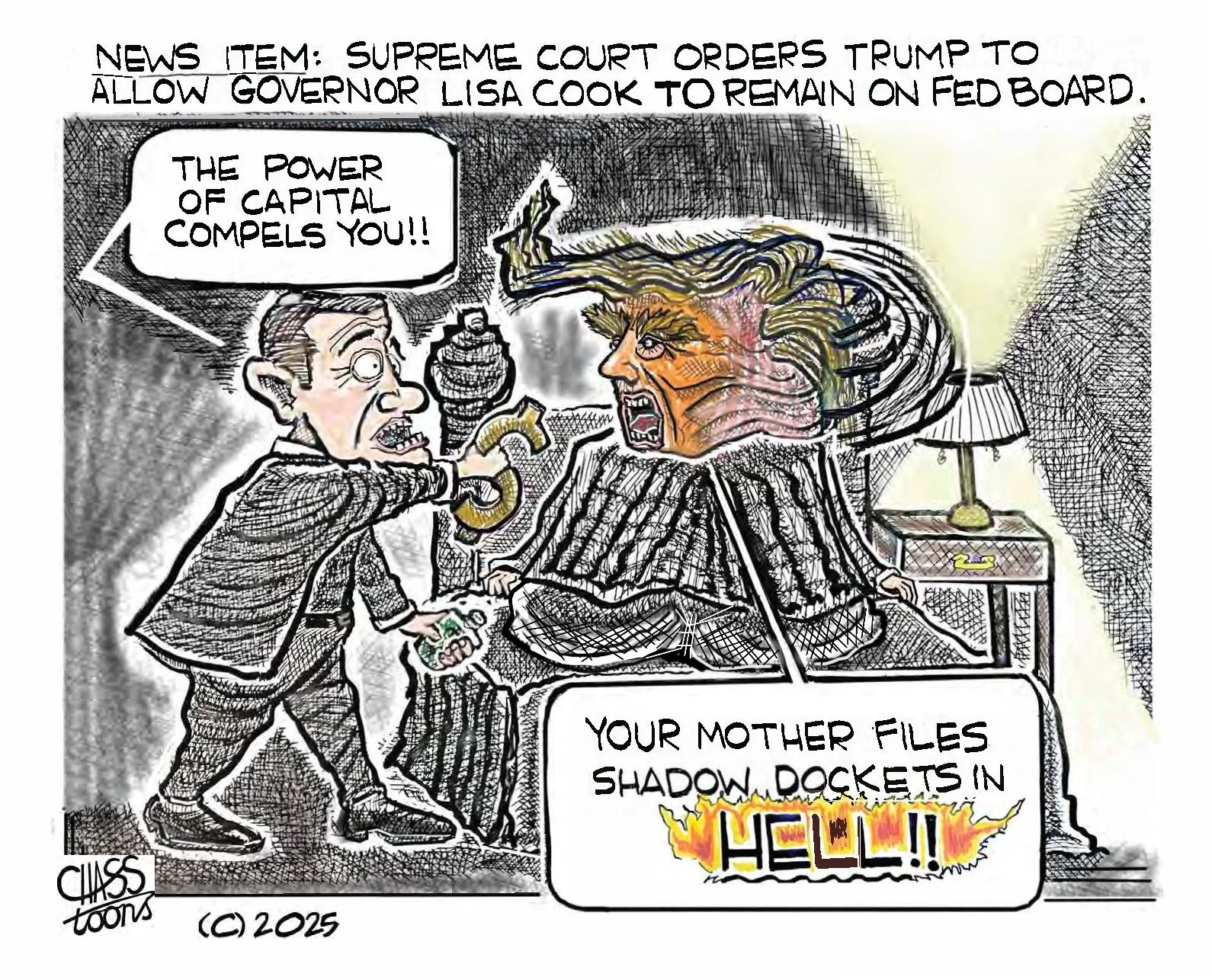 Looks like Donny the Dick-tater finally hit a red line with the Opus Dei star chamber denizens in the SCROTUS. 

Was it Mango Mussolin's actively suspending habeas corpus? 

Nope.

Was it...his all but eliminating federal government departments and a